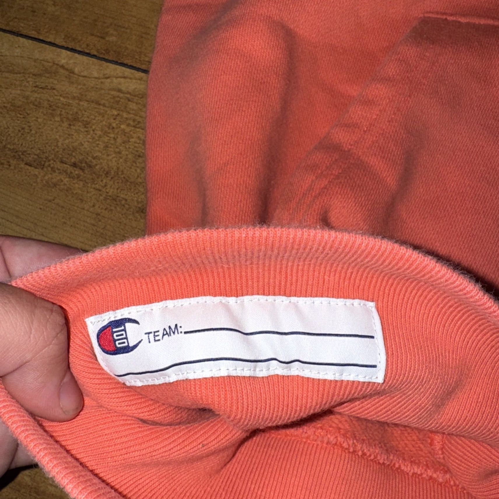 Champion VINTAGE Champion Reverse Weave Hoodie Peach M Men's Hoodie 100th Anniversary Rare Embroidered Logo 90s Streetwear Vintage Sports Cotton Blend Pullover Size US M / EU 48-50 / 2 - 4 Thumbnail