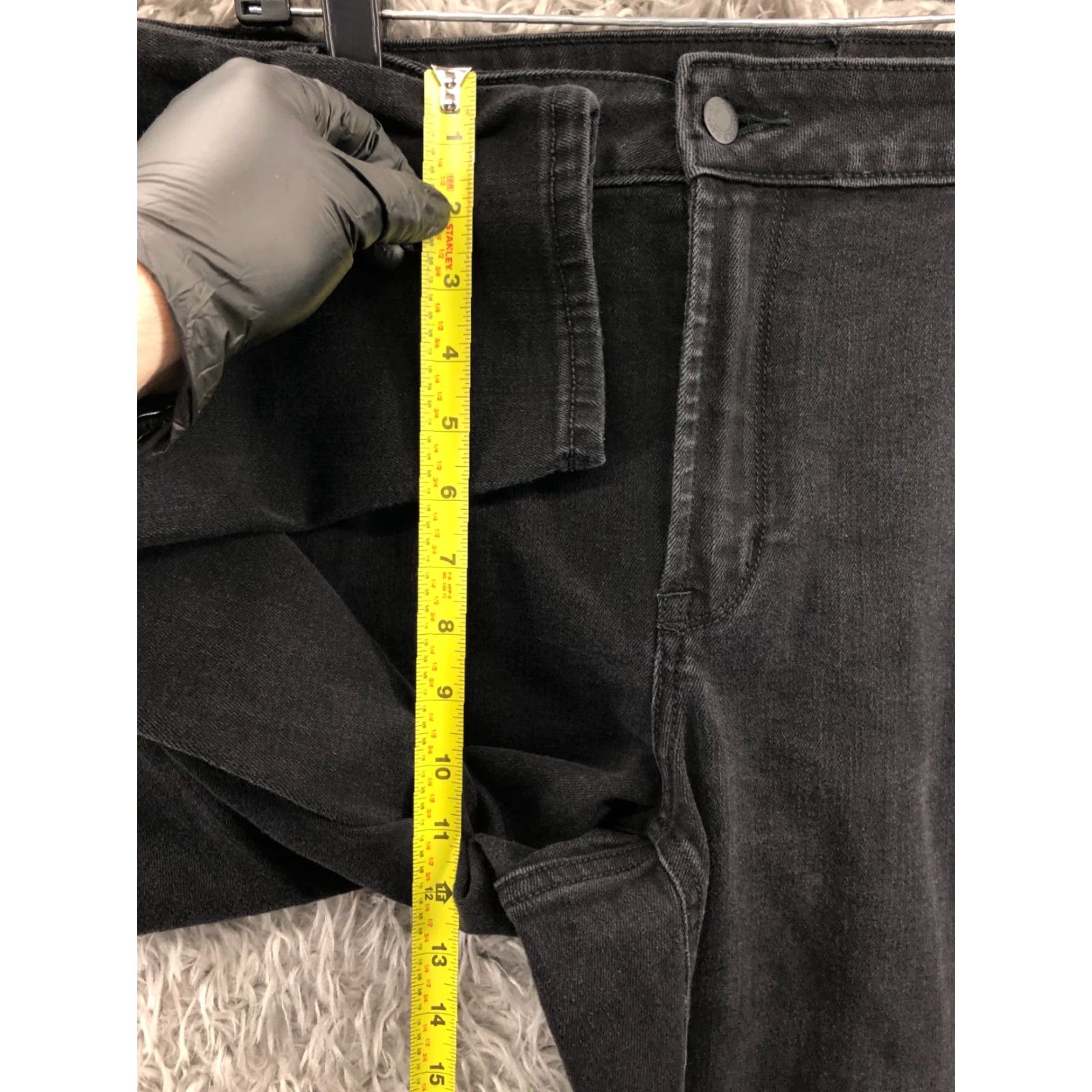 Old Navy Old Navy Jeans Womens Plus Size 20 High Rise Super Skinny Dark Wash Black Size 42" / US 20 - 4 Thumbnail