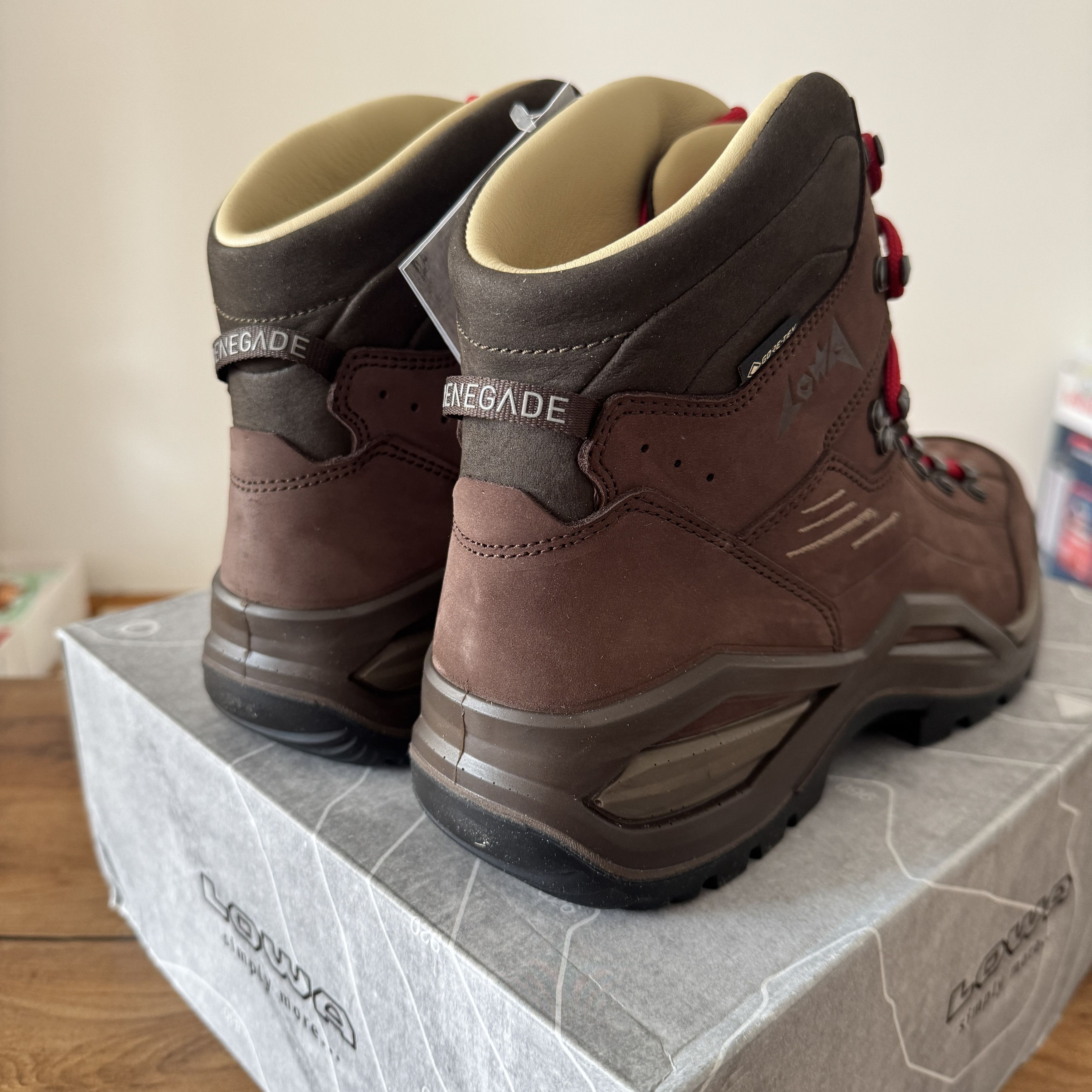 LOWA LOWA Renegade 100 Years GTX Mid Mens Trekking Boots 43.5 /10 Size US 10 / EU 43 - 6 Thumbnail
