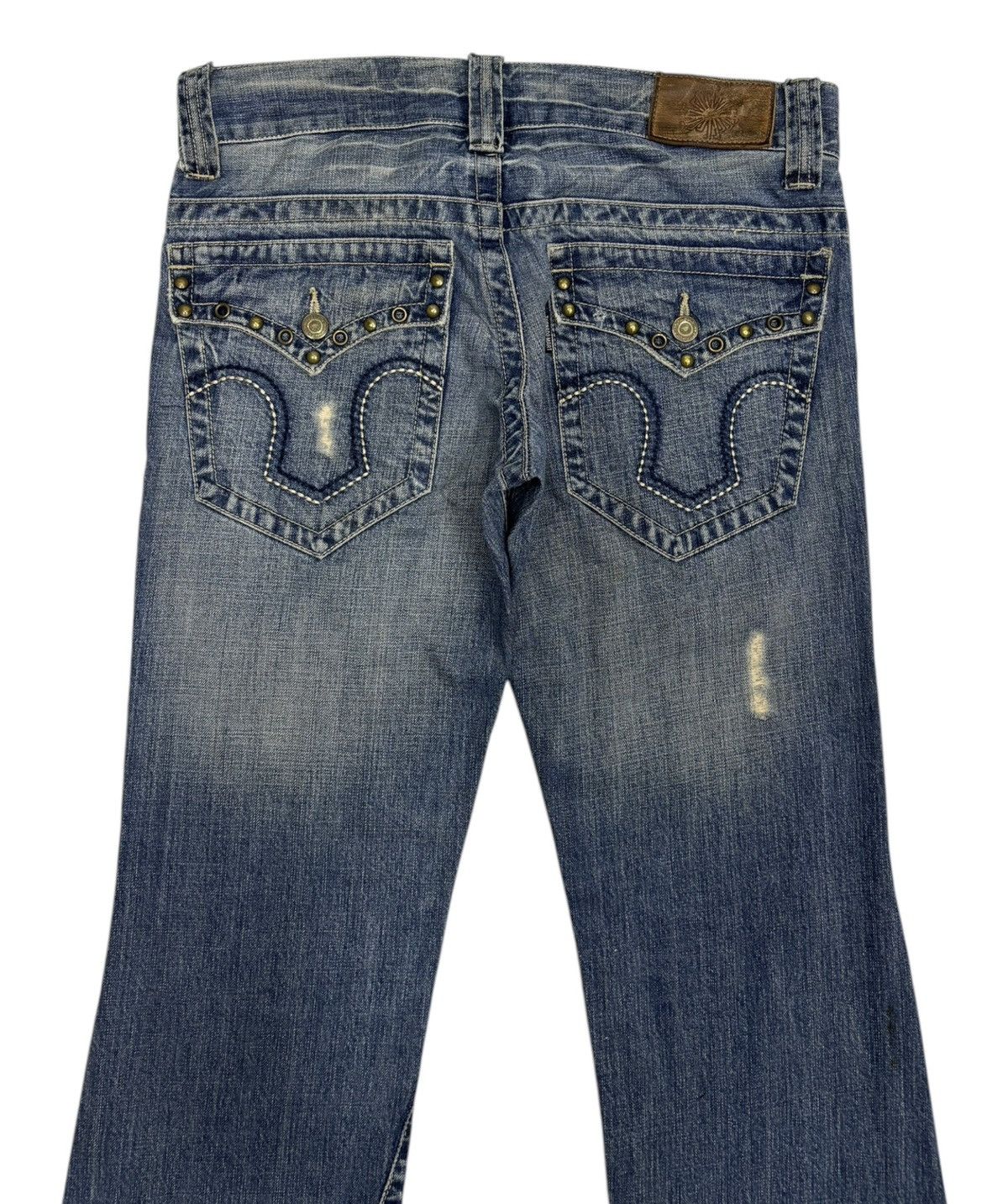 Tornado Mart Tornado Mart Pierced Lace Flared Jeans Distressed Denim Size 32" / US 10 / IT 46 - 6 Thumbnail