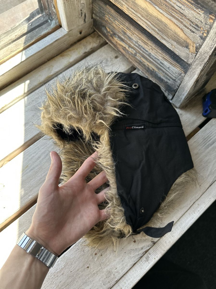 Japanese Brand 🚨Vintage Y2K Fuzzy Fur Ushanka Hat RARE BLACK Size ONE SIZE - 1 Thumbnail