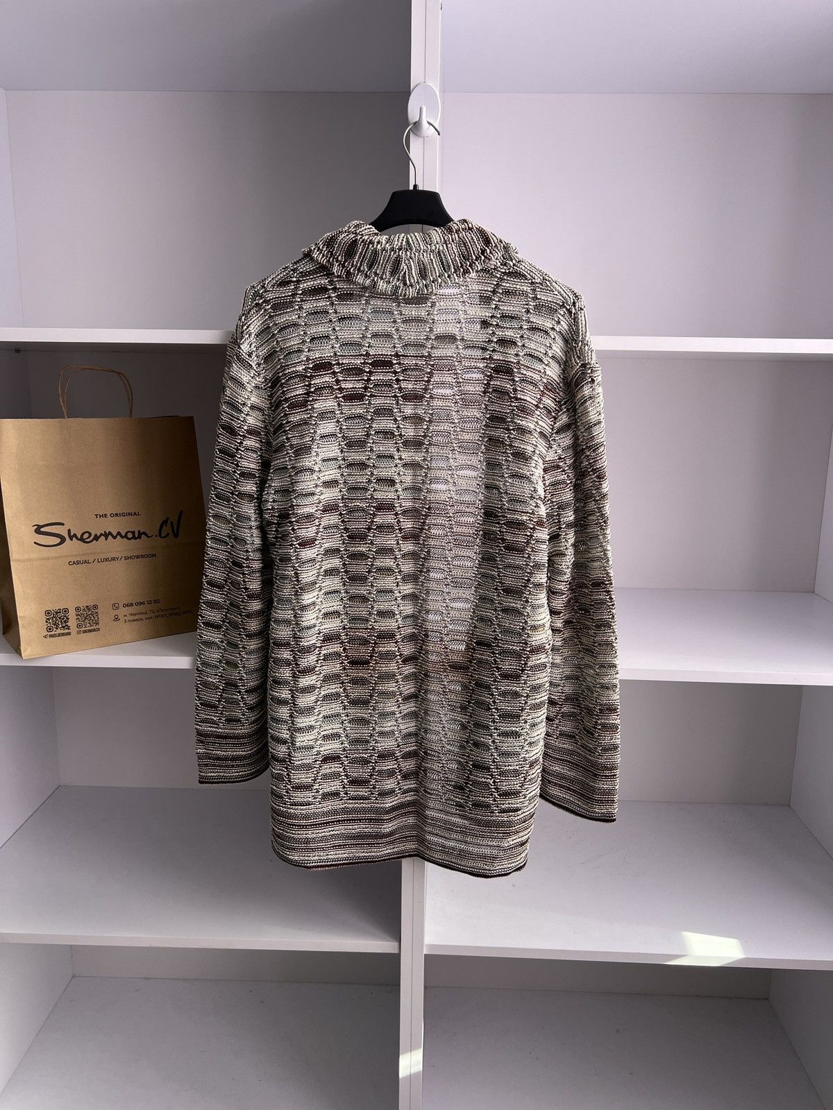 Designer × Missoni × Vintage Vintage Missoni Sport Patterned Buttoned women’s Cardigan Size L / US 10 / IT 46 - 12 Thumbnail