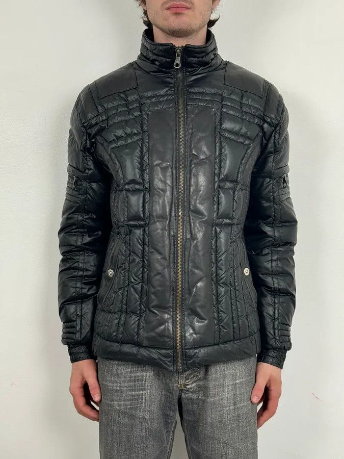 Versace 2000s Versace Black Puffer Bomber Jacket Size US M / EU 48-50 / 2 - 2 Thumbnail
