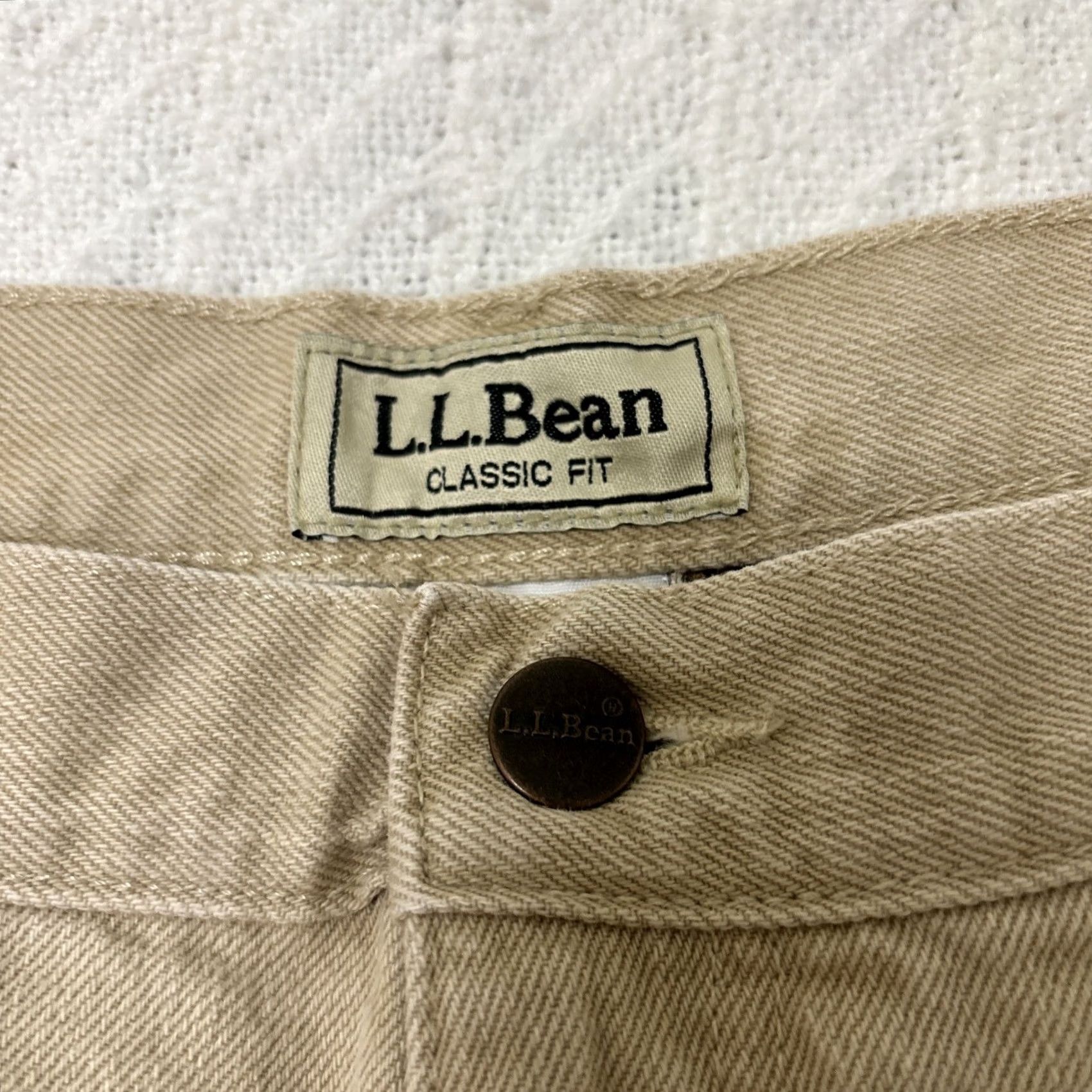 Vintage VINTAGE LL Bean Jeans Classic Fit Size 40 X 32 Beige Blanket Lined 90s Men Denim Straight Size US 40 / EU 56 - 2 Thumbnail