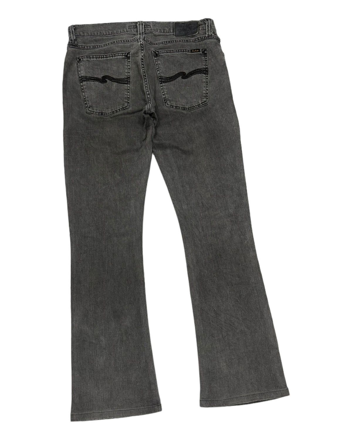 Nudie Jeans NUDIE JEANS BOOTCUT FOGGY BLACK FLARE DENIM Size 32" / US 10 / IT 46 - 4 Thumbnail