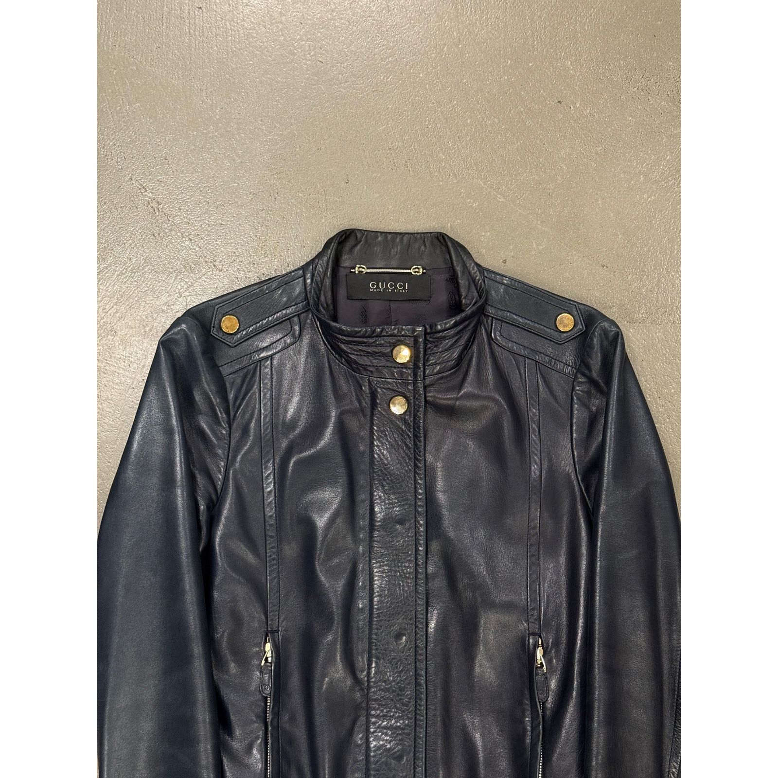 Gucci 2000s Gucci belted biker leather jacket Size US S / EU 44-46 / 1 - 7 Thumbnail