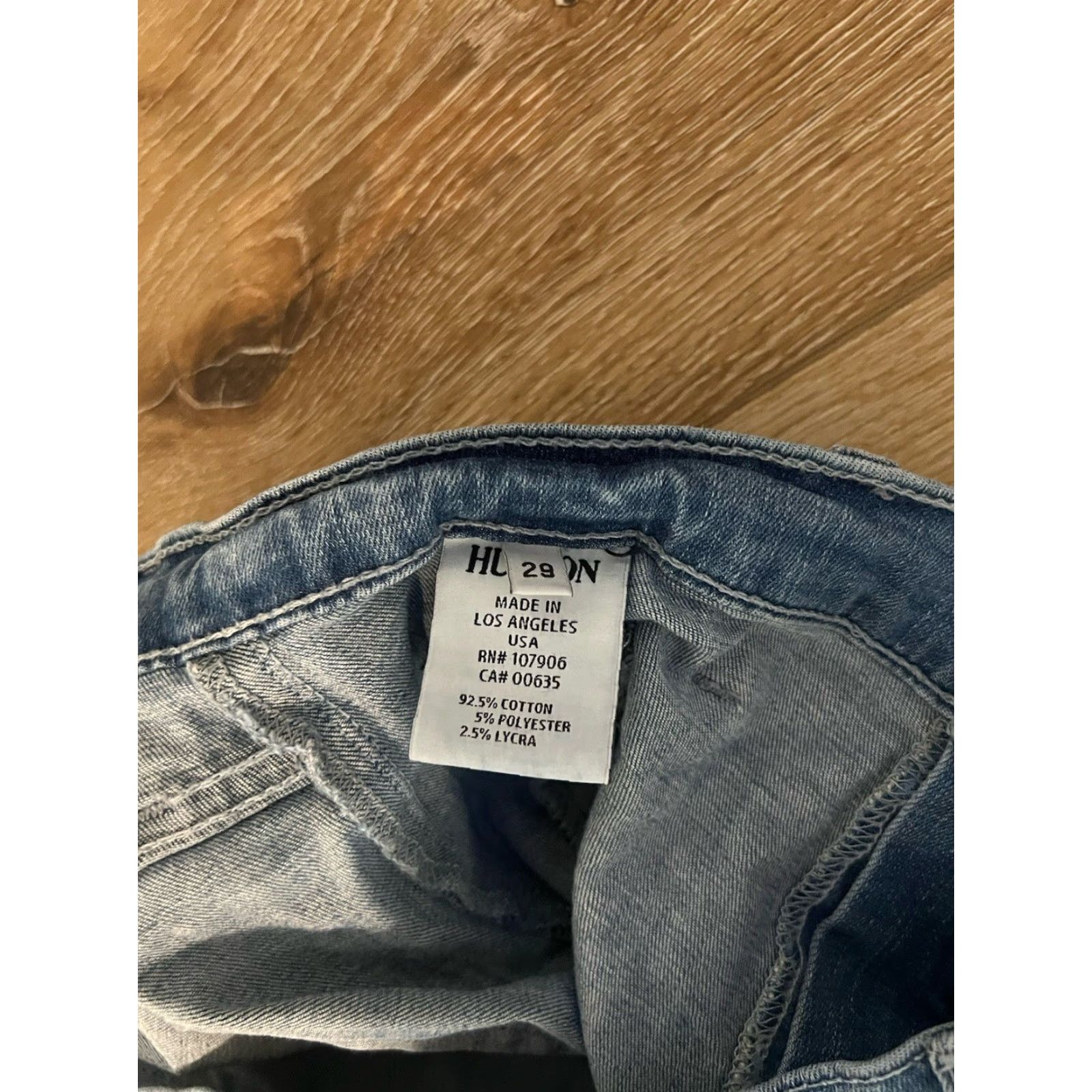 Hudson Hudson Womens Blue Denim Stark Moto Super Skinny Biker Jeans Size 29 Size 29" - 4 Thumbnail