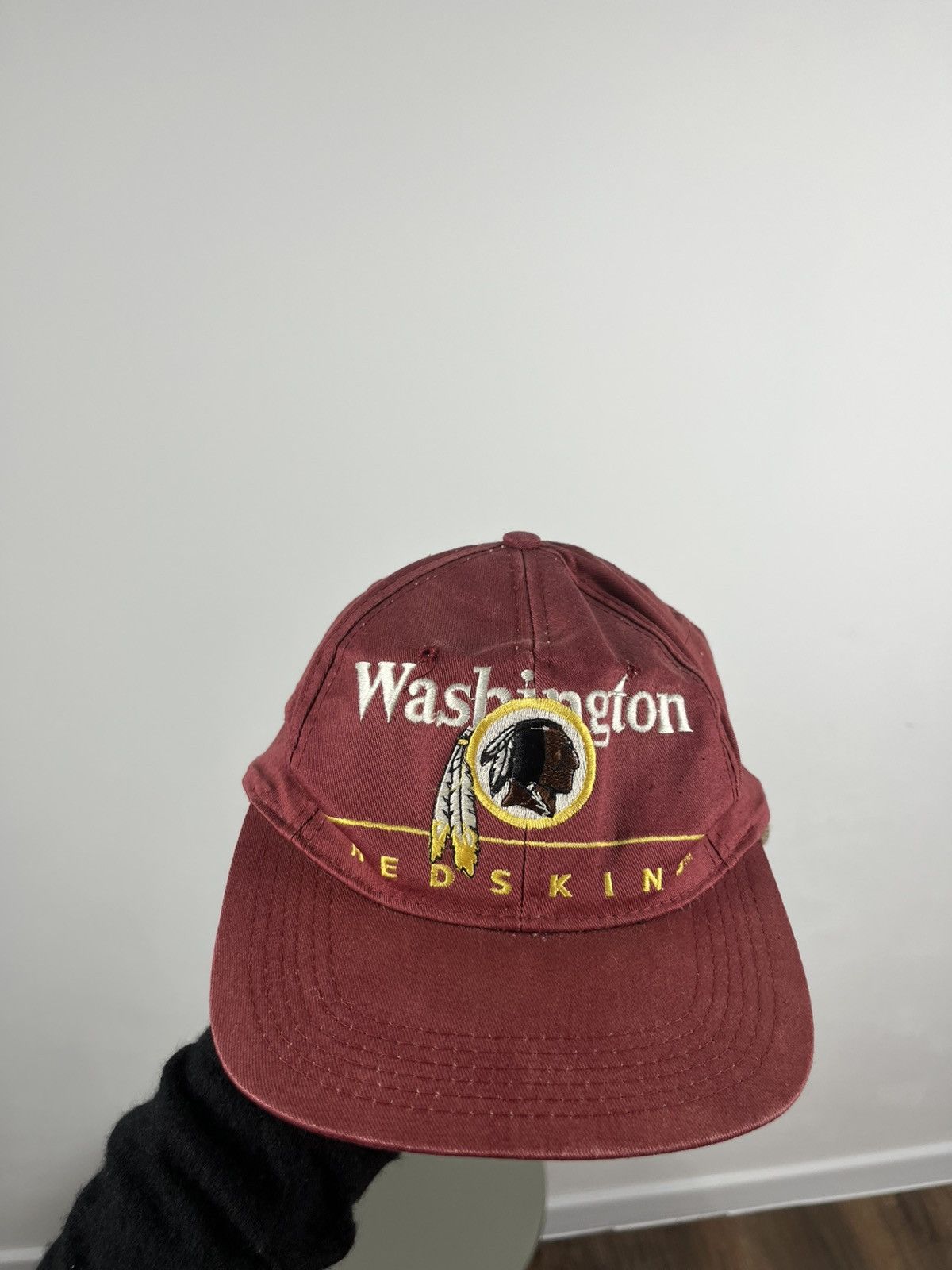 NFL × Vintage Vintage Washington Redskins Cap Hat Green Brim Snapback NFL Size ONE SIZE - 2 Thumbnail