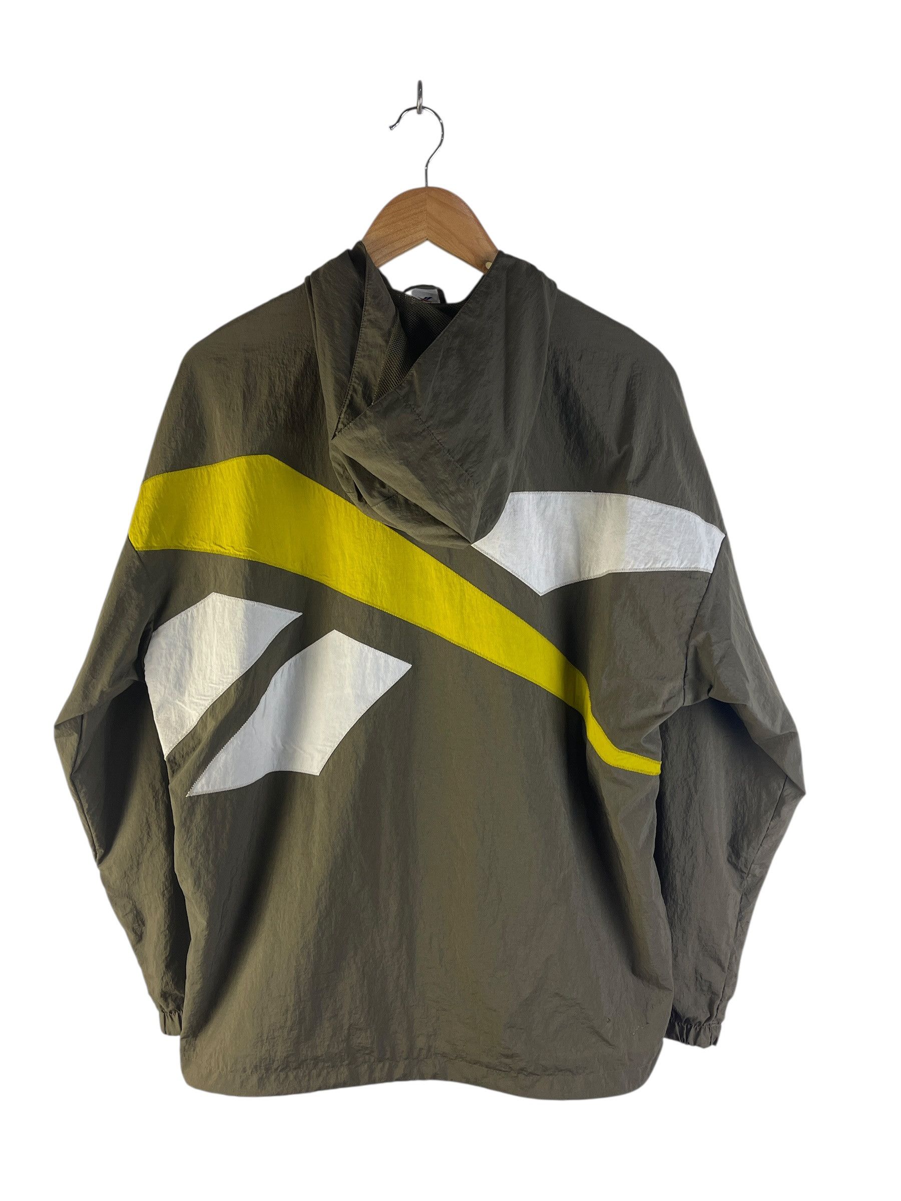 Reebok Vintage Y2K Reebok Vector Windbreaker Jacket Hooded Nylon Size US L / EU 52-54 / 3 - 1 Thumbnail