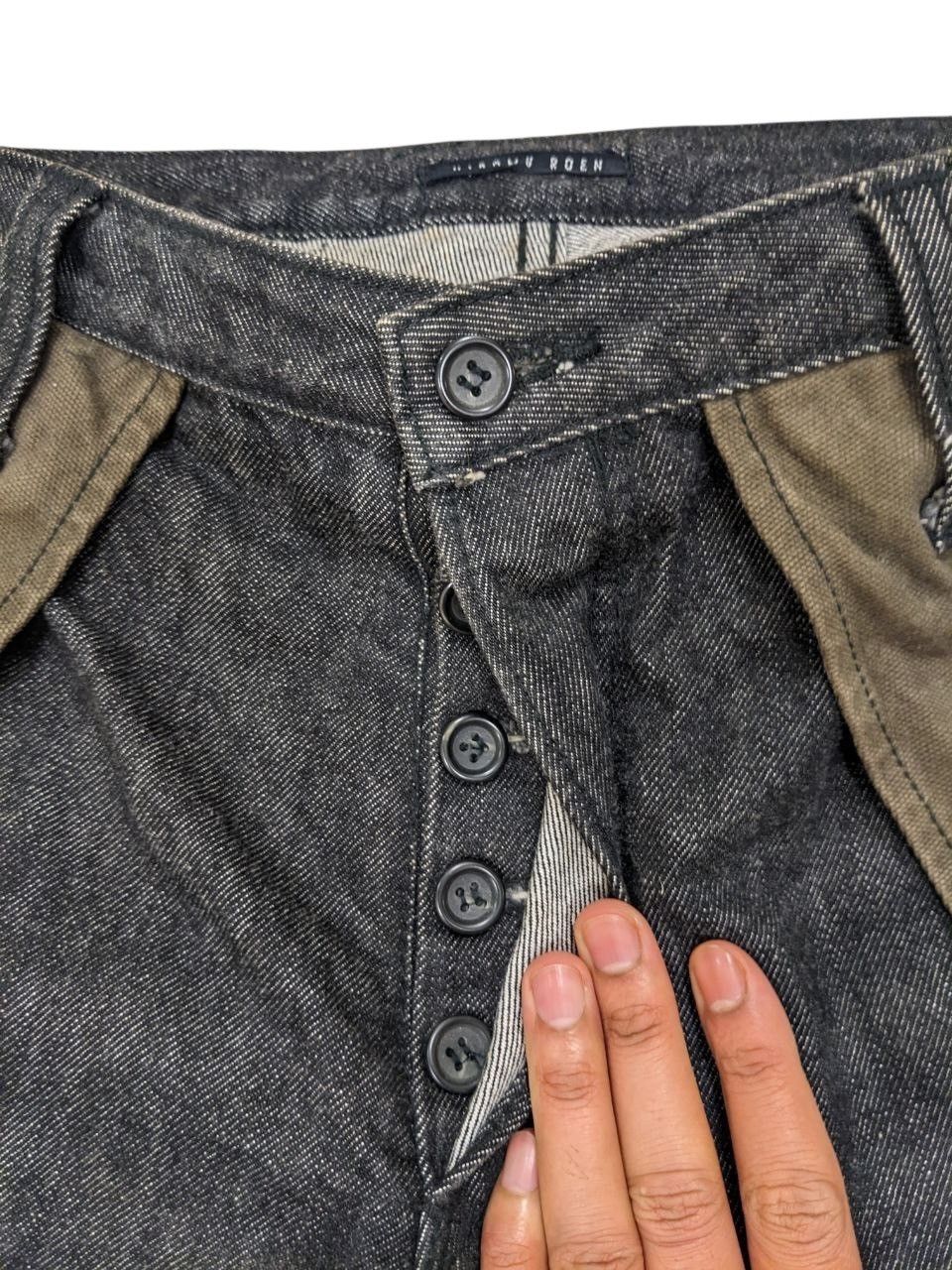 Mastermind Japan × Roen HIROMUTAKAHARA BONDAGE FLARE JEANS & DOUBLE LAYERED POCKET Size US 30 / EU 46 - 3 Thumbnail