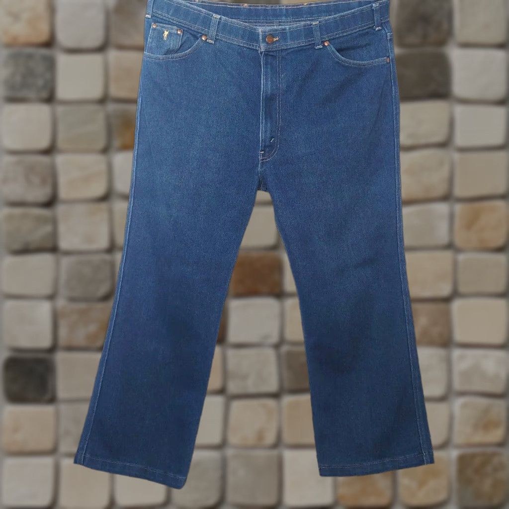 Levi's VINTAGE Levi's Action Jeans Men 43x28 Jeans Relaxed 5-Pocket Denim Blue Retro Distressed Brand Levi's Pants Slacks Slit? Size US 43 - 1 Thumbnail