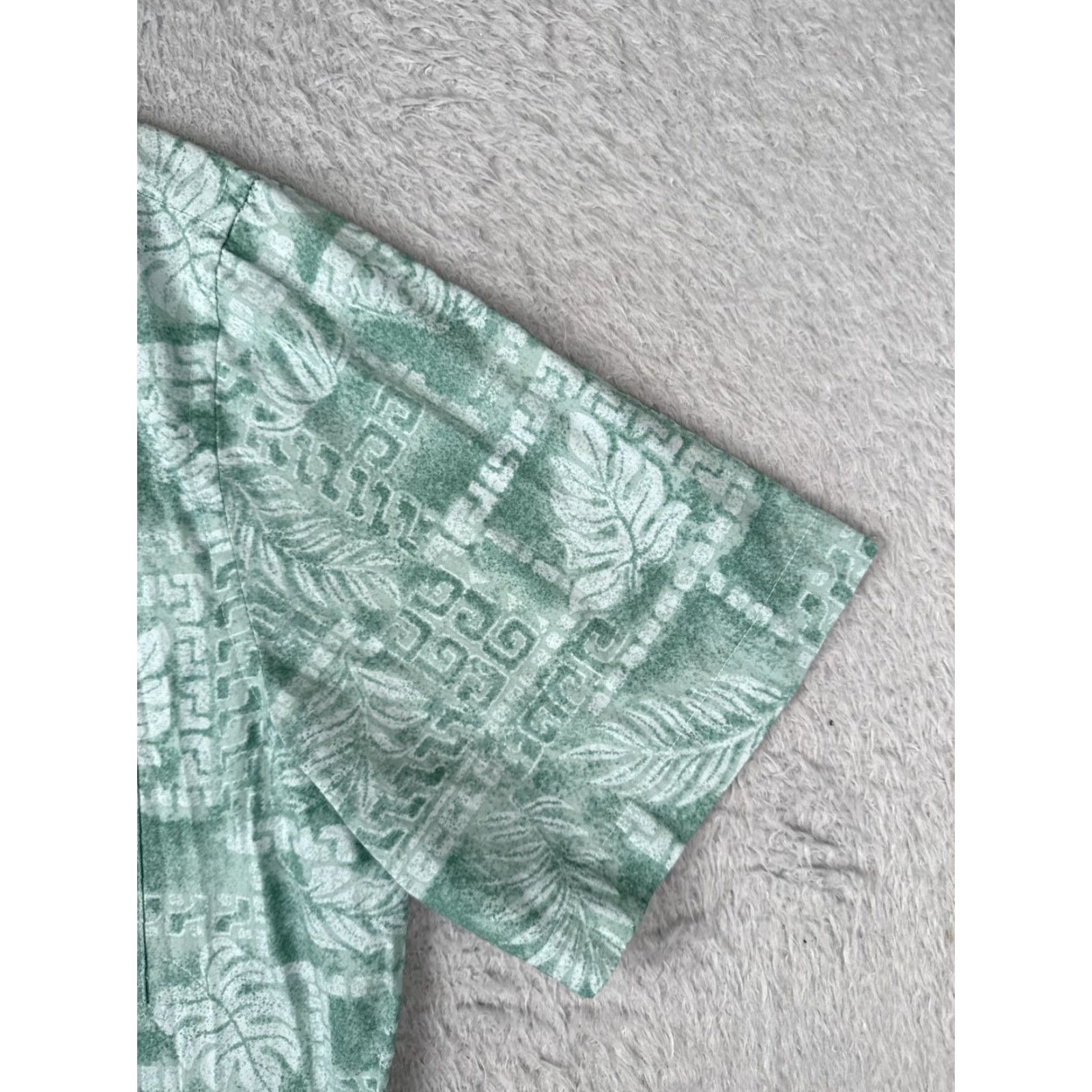 Vintage Campia Shirt Men Large Green Hawaiian Floral Leaf Button Up 100% Cotton Size US L / EU 52-54 / 3 - 2 Thumbnail