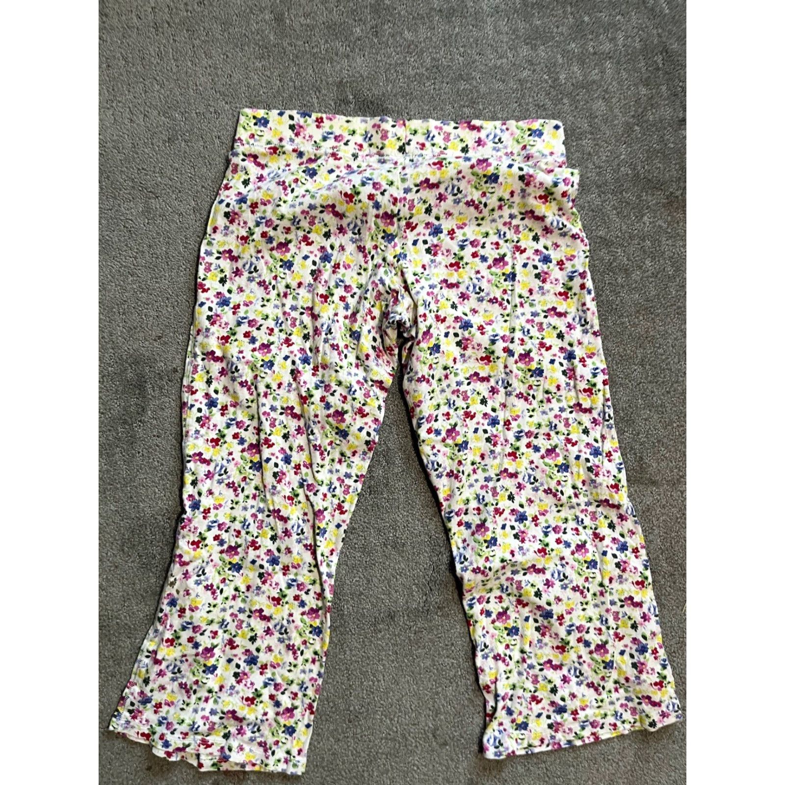 Vintage VINTAGE Gap Fit Womens Leggings XS Crop Multi Floral Elastic Hip Fashion Yoga Capri Size 32" / US 10 / IT 46 - 3 Thumbnail