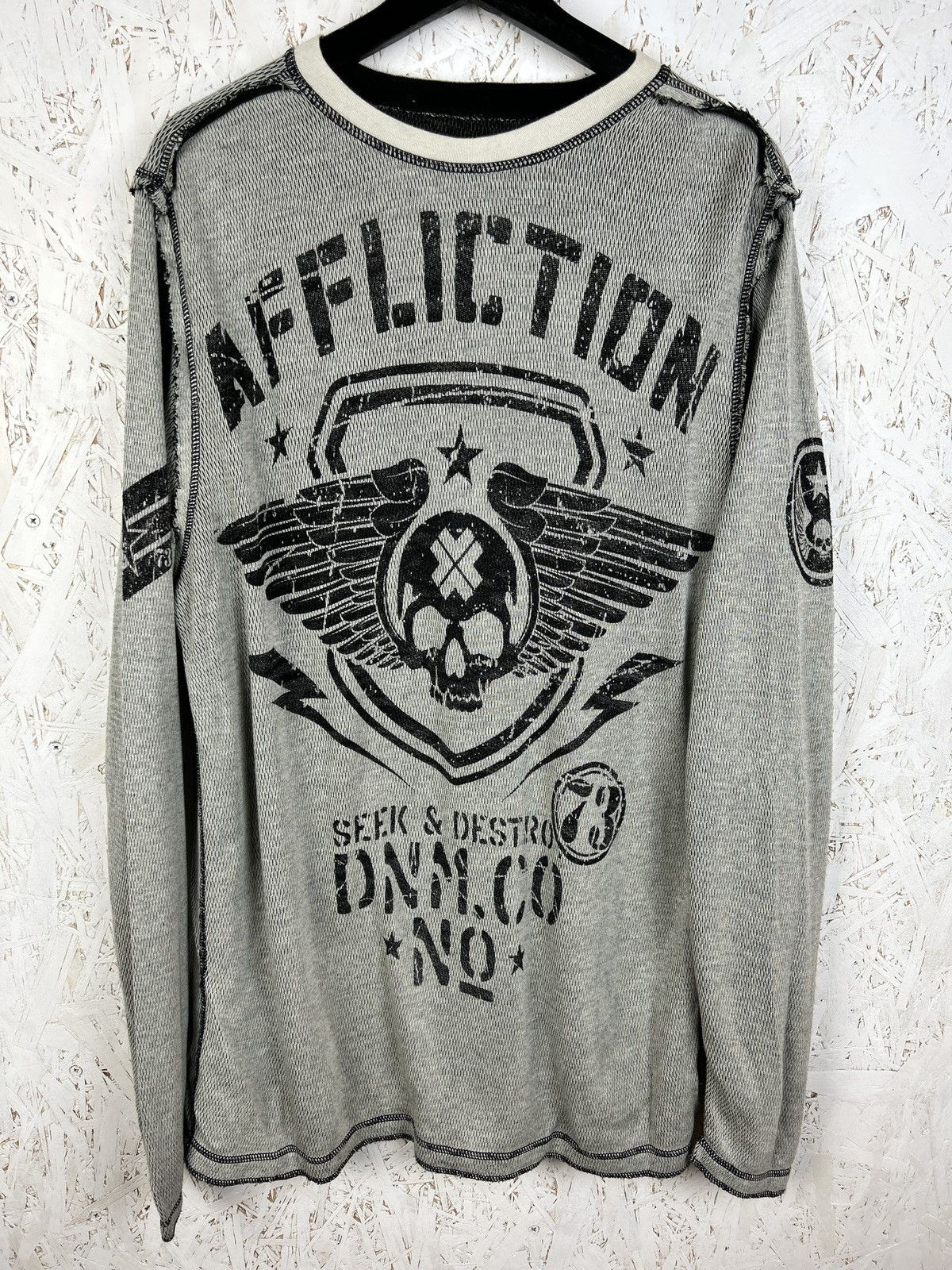 Affliction Reversible Thermal Affliction Y2K Vintage Tattoo Long Sleeve Size US XL / EU 56 / 4 - 1 Thumbnail