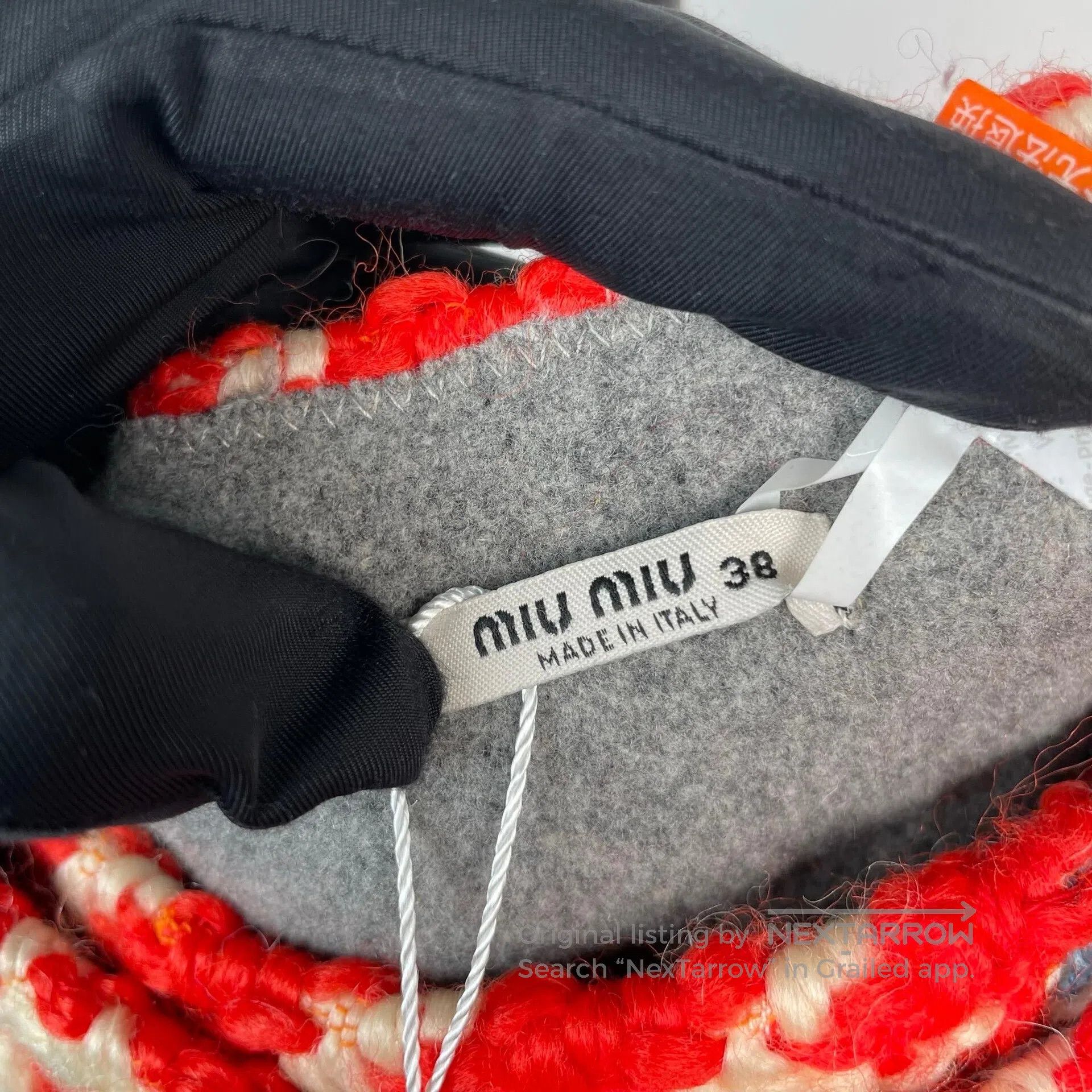 Miu Miu Miu Miu Red and White Plaid Wool Plaid Skirt| Size 37" - 6 Thumbnail