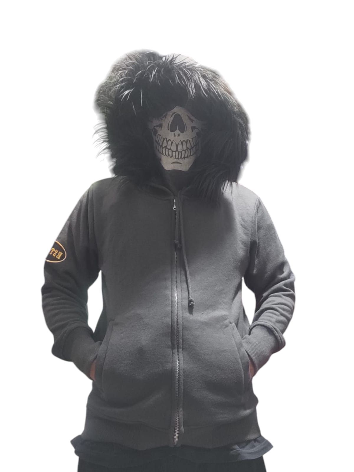 Hysteric Glamour Estilo Mask Skull Zipper Fur Hoodie IfSixWasNine LGB style Size US M / EU 48-50 / 2 - 4 Thumbnail