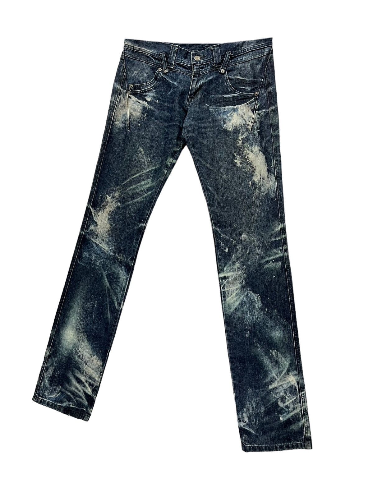Tornado Mart 🔥TORNADO MART JAPAN Acid Wash Low Rise Slim Fit Long Jeans Size US 31 - 5 Thumbnail