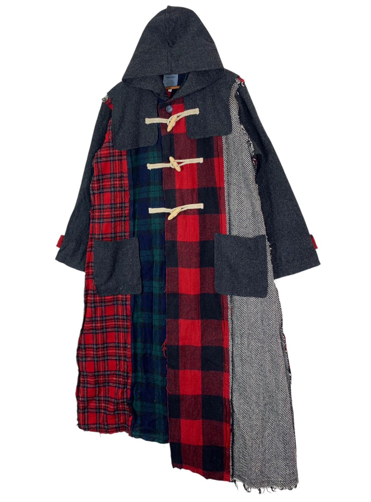 Designer × Issey Miyake × Vintage Vintage Patchwork Rebuild Duffle Overcoat Size US L / EU 52-54 / 3 - 2 Thumbnail