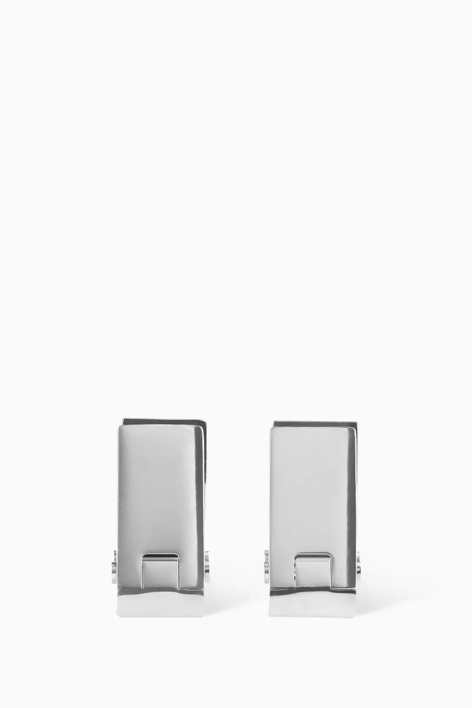 Bottega Veneta o1n1vont1124 Size: OS / Bolt Triangle Hoop Earrings Silver Size ONE SIZE - 6 Thumbnail