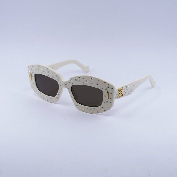 Loewe Women Sunglasses Ivory Smoke Butterfly LW40133F INFLATED 25A NEW AUTHENTIC Loewe Loewe LW40133F 25A Sunglasses Ivory Butterfly Frame  main image 4