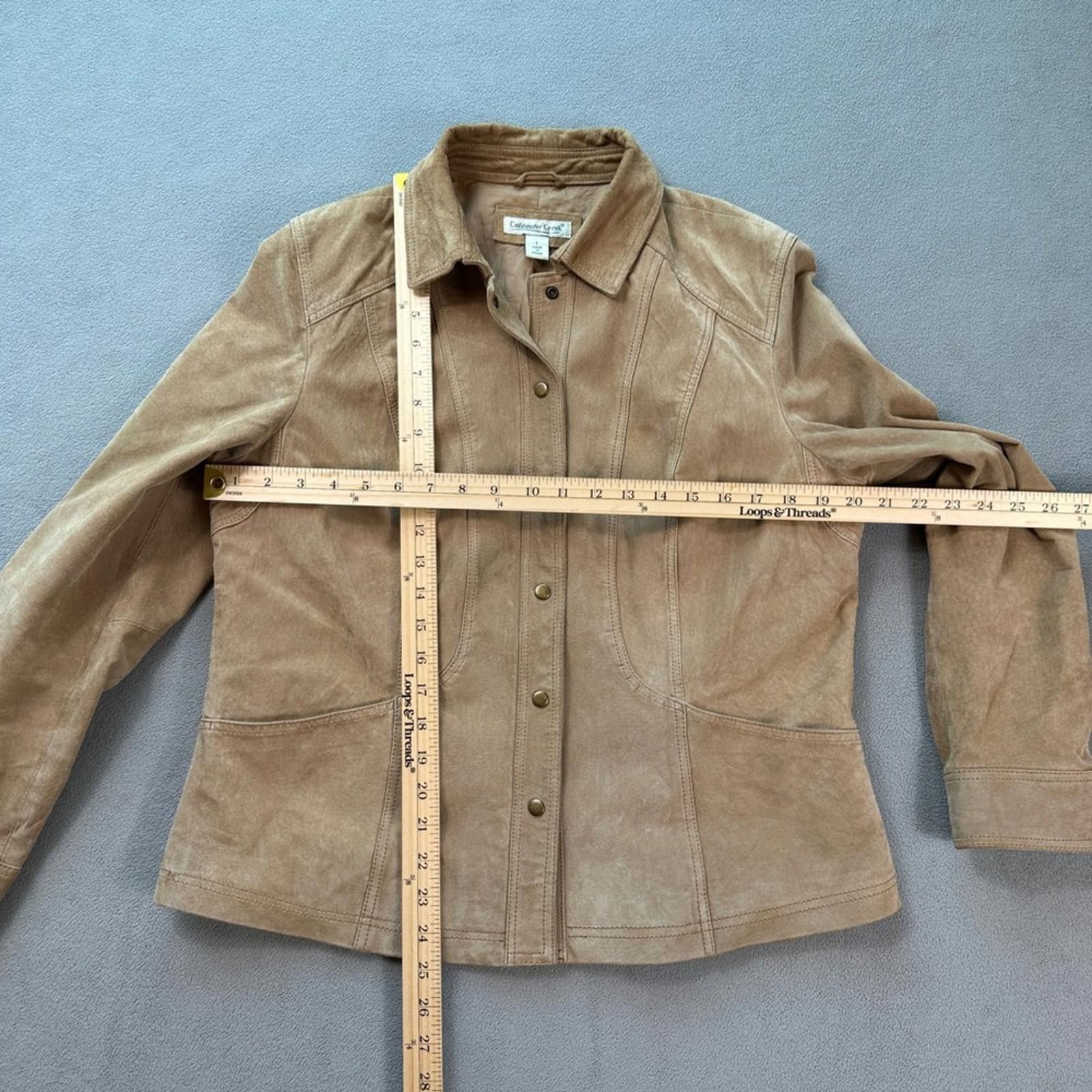 Coldwater Creek Coldwater Creek Suede Genuine Leather Jacket Tan Women L Size L / US 10 / IT 46 - 3 Thumbnail