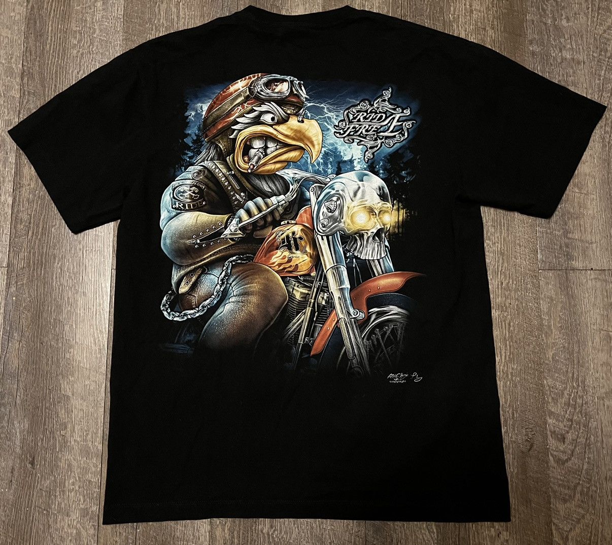 Vintage Vintage Rock Chang x Harley Riding Eagle Shirt size Large Size US L / EU 52-54 / 3 - 6 Thumbnail