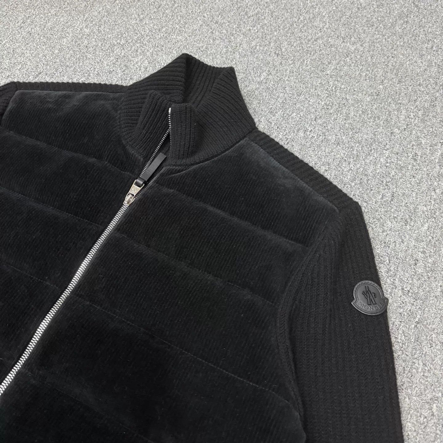 Moncler Moncler Black Velvet Knit Stand Collar Cardigan S 99N Size US S / EU 44-46 / 1 - 3 Thumbnail