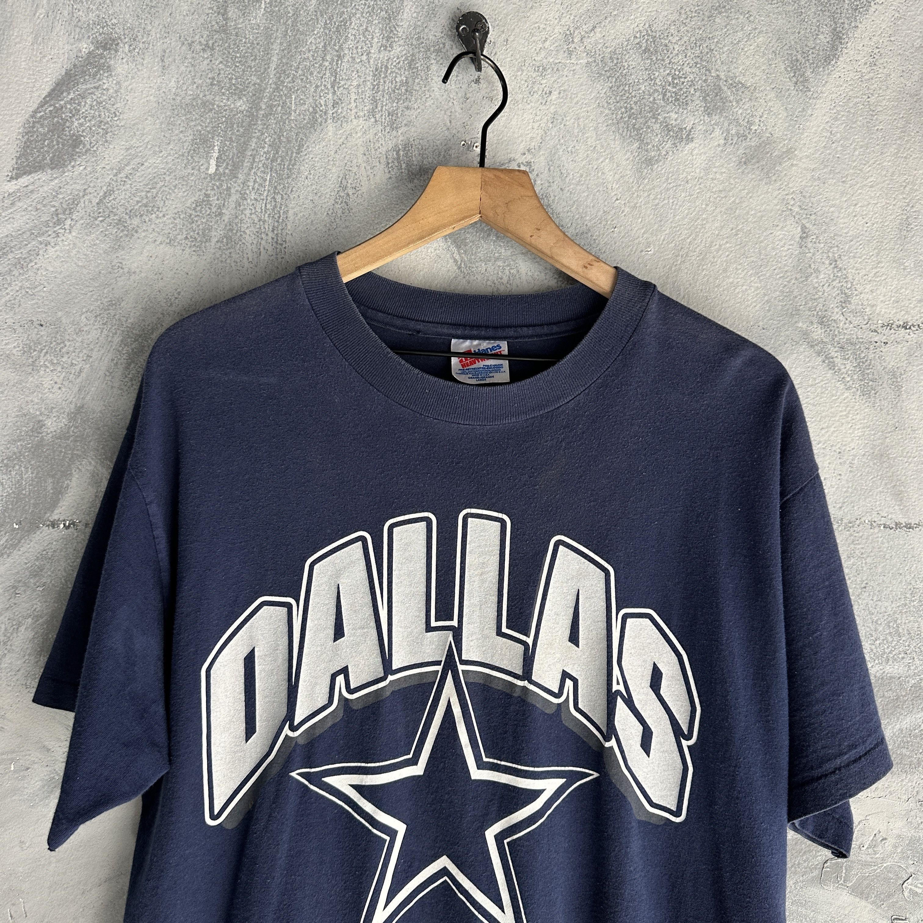 NFL Vintage Dallas Cowboys T Shirt Football Mens Glitter 90s NFL Size US L / EU 52-54 / 3 - 2 Thumbnail