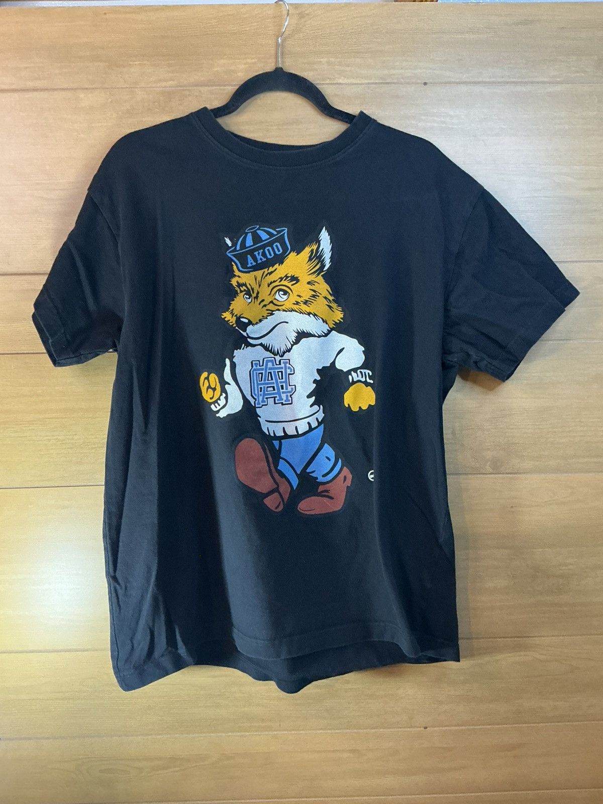 AKOO AKOO Graphic T Shirt Fox Logo Streetwear Men’s XL Black Tee Size US XL / EU 56 / 4 - 1 Thumbnail