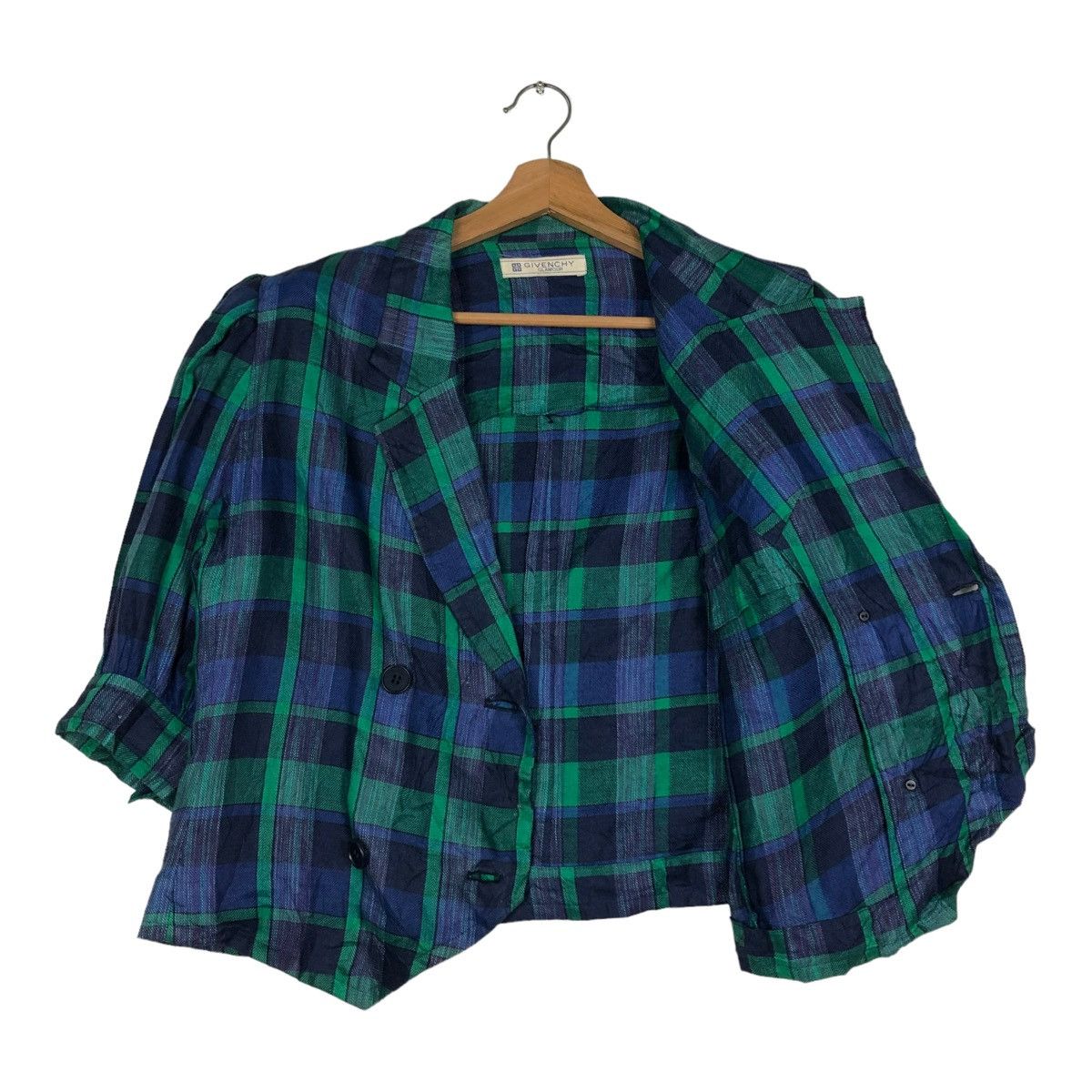 Givenchy 🔥VINTAGE CROPPED BUTTON JACKET GIVENCHY GLAMOUR TARTAN Size M / US 6-8 / IT 42-44 - 11 Thumbnail
