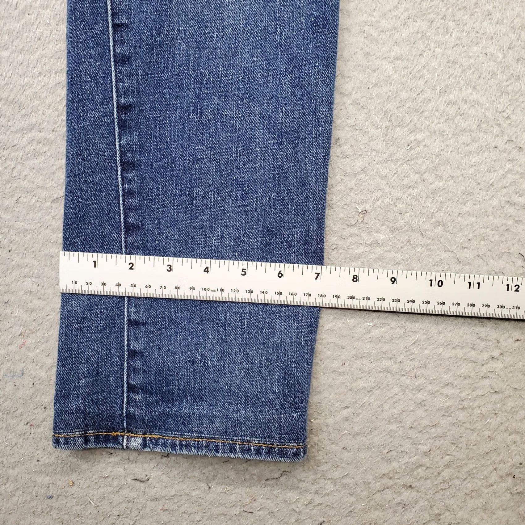 7 For All Mankind 7 For All Mankind Jeans Womens 32 Blue Denim Straight Slim Patch Logo Size 24" / US 00 / IT 34 - 5 Thumbnail