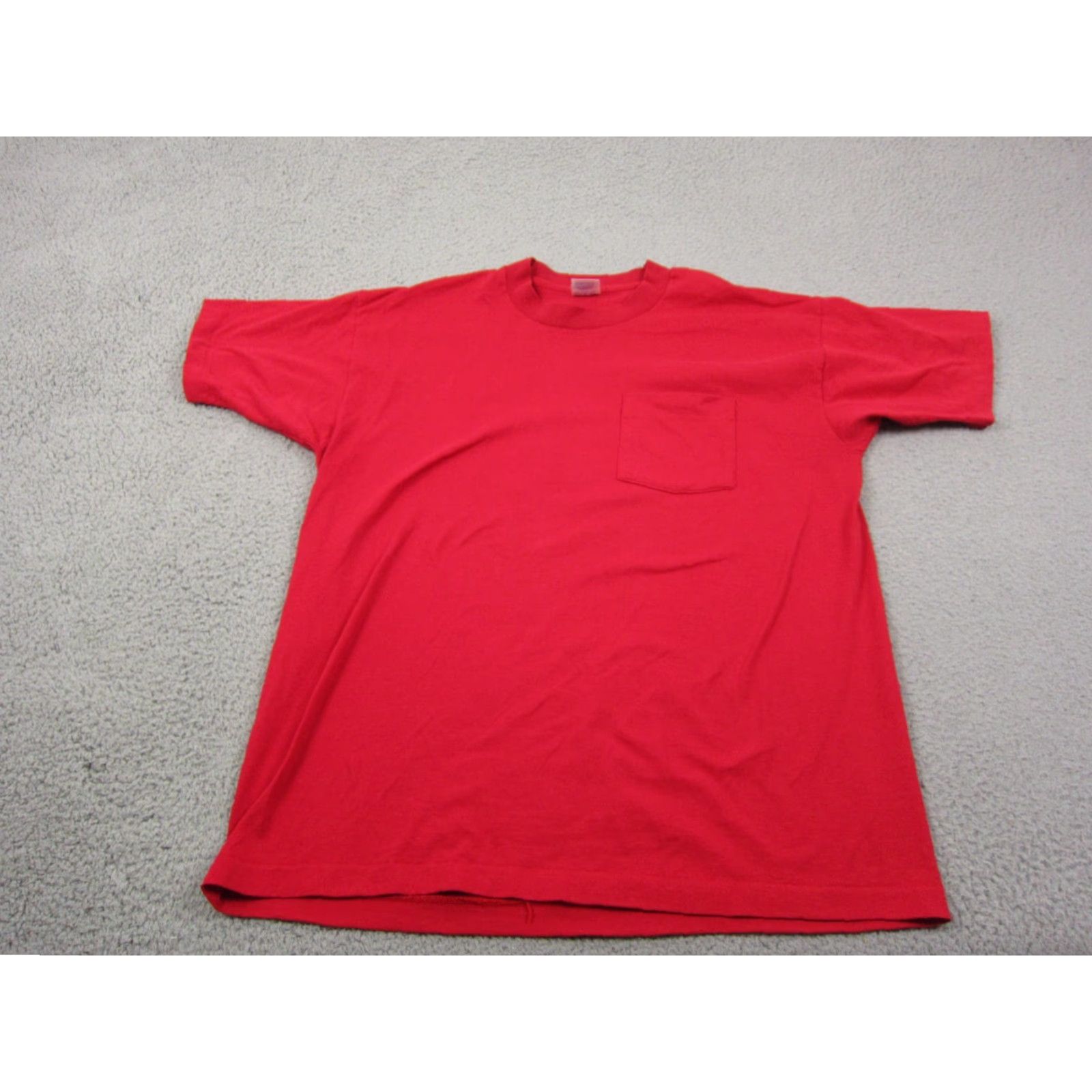 Vintage VINTAGE BVD Shirt Adult XL Red Mens XL Shirt 90s USA-Pattern Solid Crew Neck Short Sleeve T-Shirt Size US XL / EU 56 / 4 - 2 Thumbnail