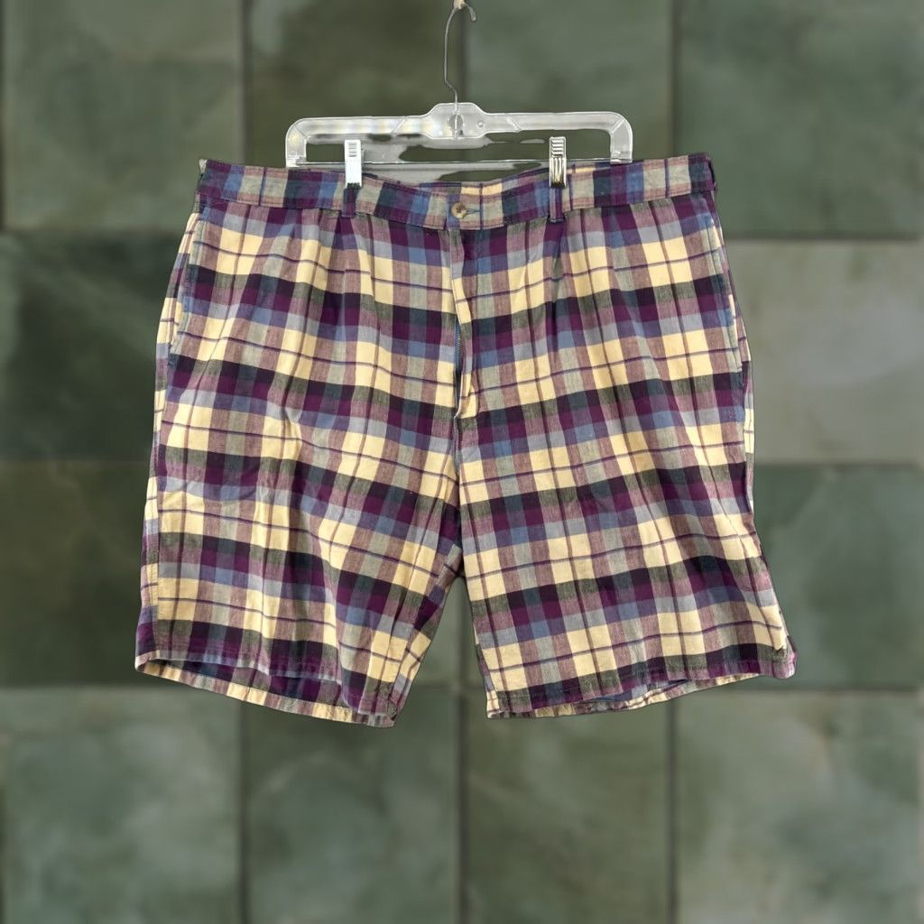 Vintage Duck Head Men's Shorts 42 Plaid Canvas Chino Casual Slim Mid 90s American Mens Size US 42 / EU 58 - 1 Thumbnail