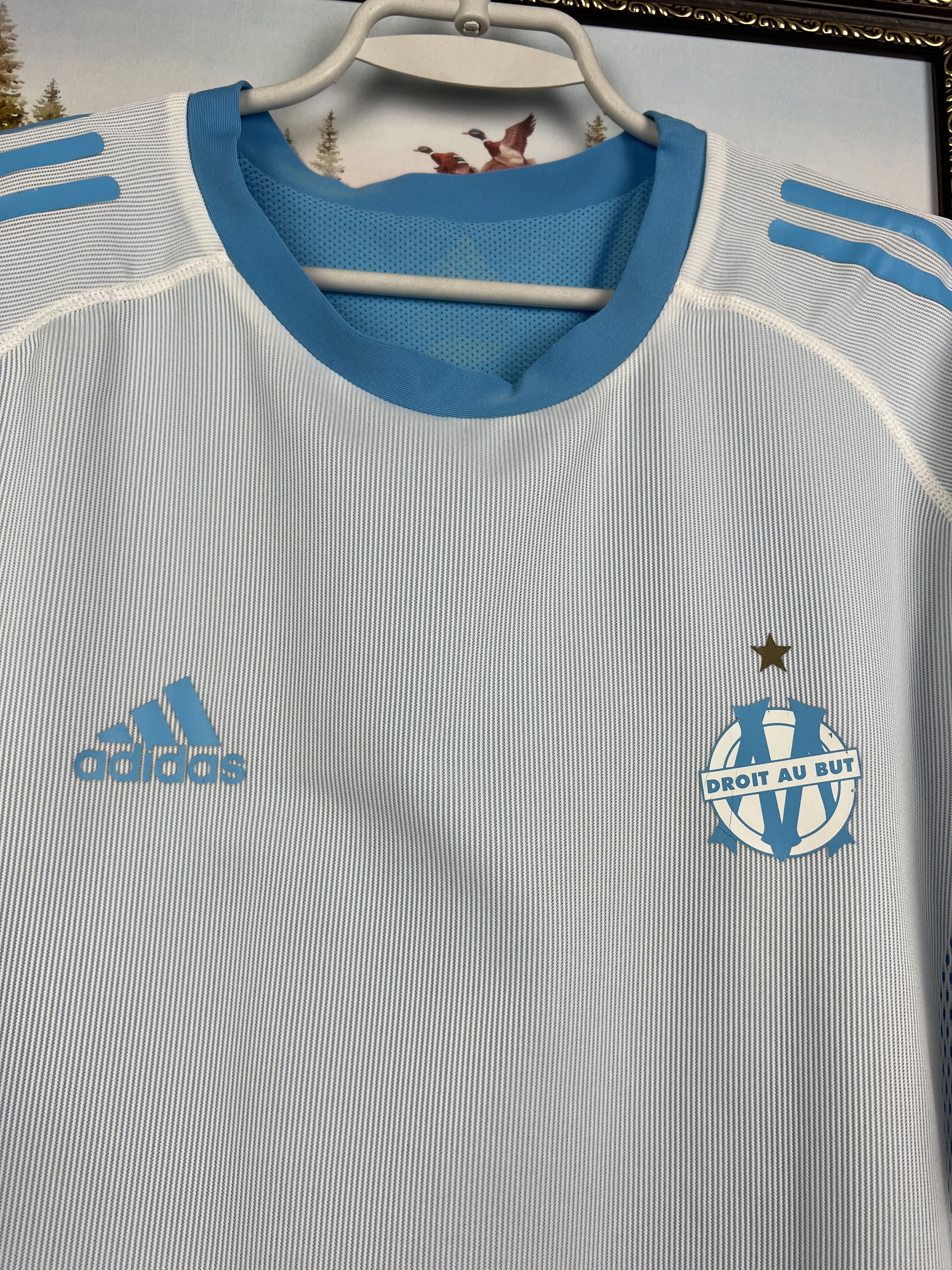 Adidas Olympique Marseille football Shirt 2002 Soccer Jersey Trikot Size US XXL / EU 58 / 5 - 3 Thumbnail
