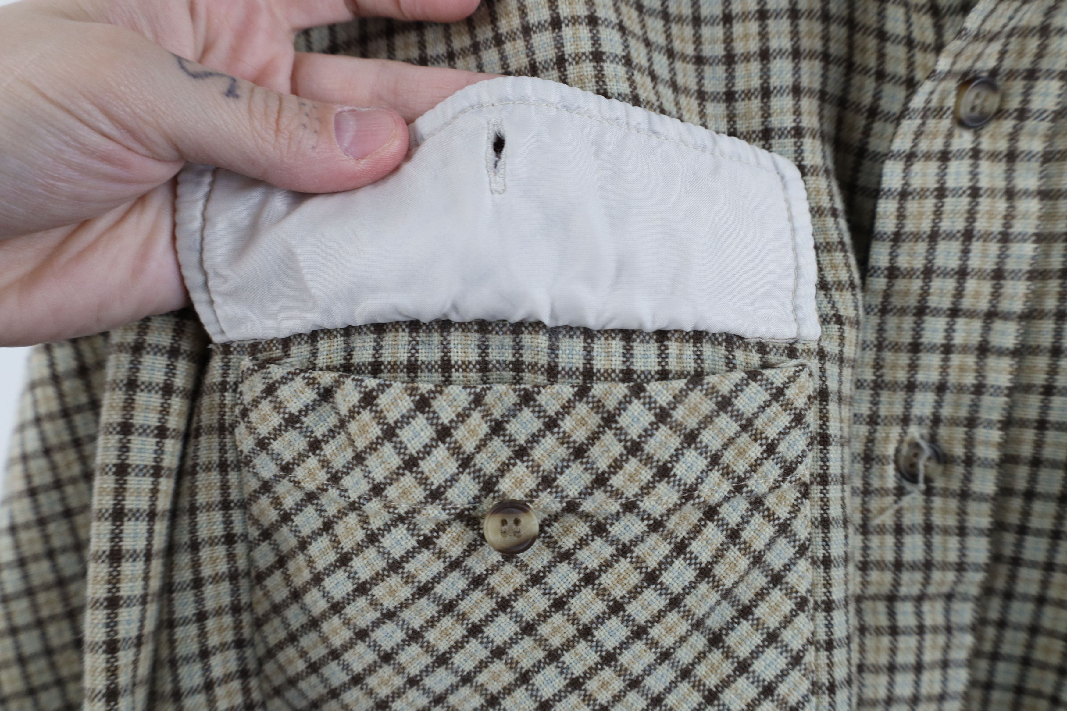 Vintage Vintage 90s Streetwear Knit Collared Button Shirt Plaid Size US M / EU 48-50 / 2 - 5 Thumbnail
