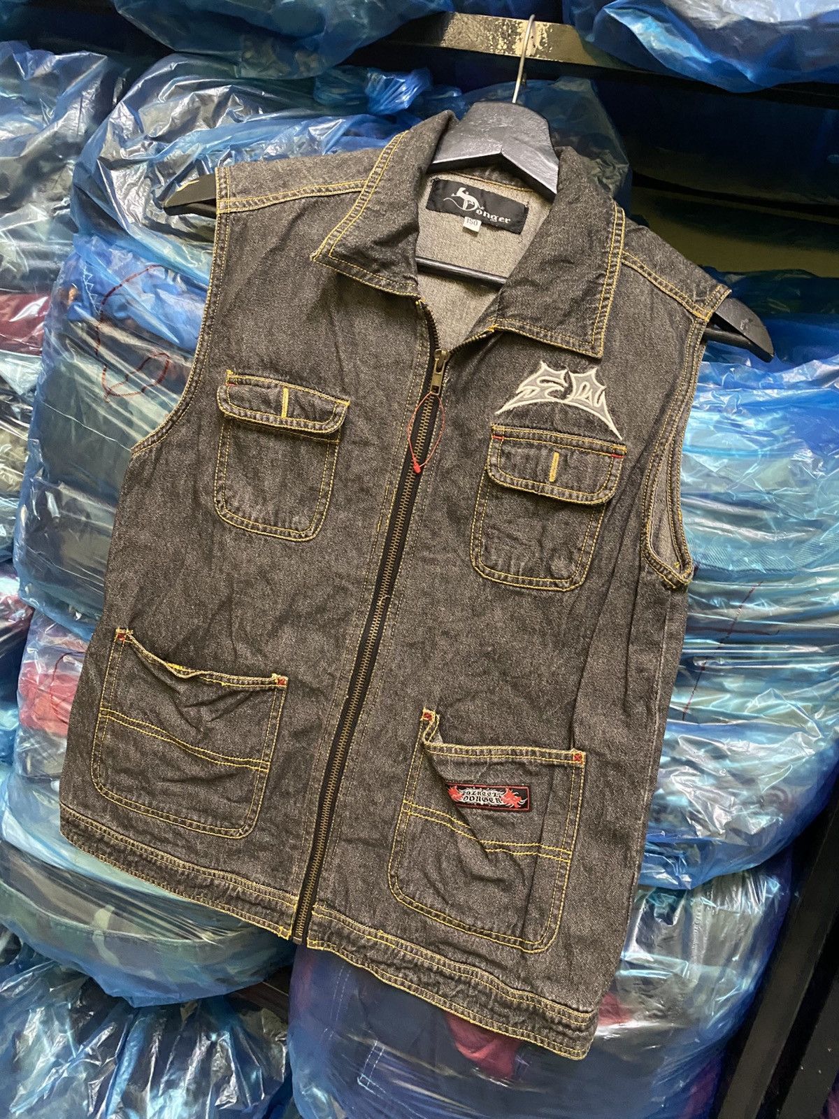 Japanese Brand VINTAGE Y2K DONGER VEST DENIM JEANS JACKET Size US S / EU 44-46 / 1 - 2 Thumbnail