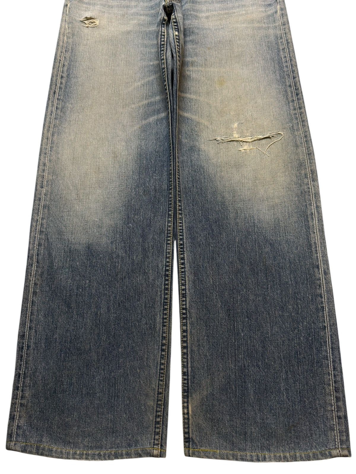Levi's Vintage 90s Levis 503 Blue Faded Wash Whisker Wide Leg Baggy Size US 34 / EU 50 - 7 Thumbnail