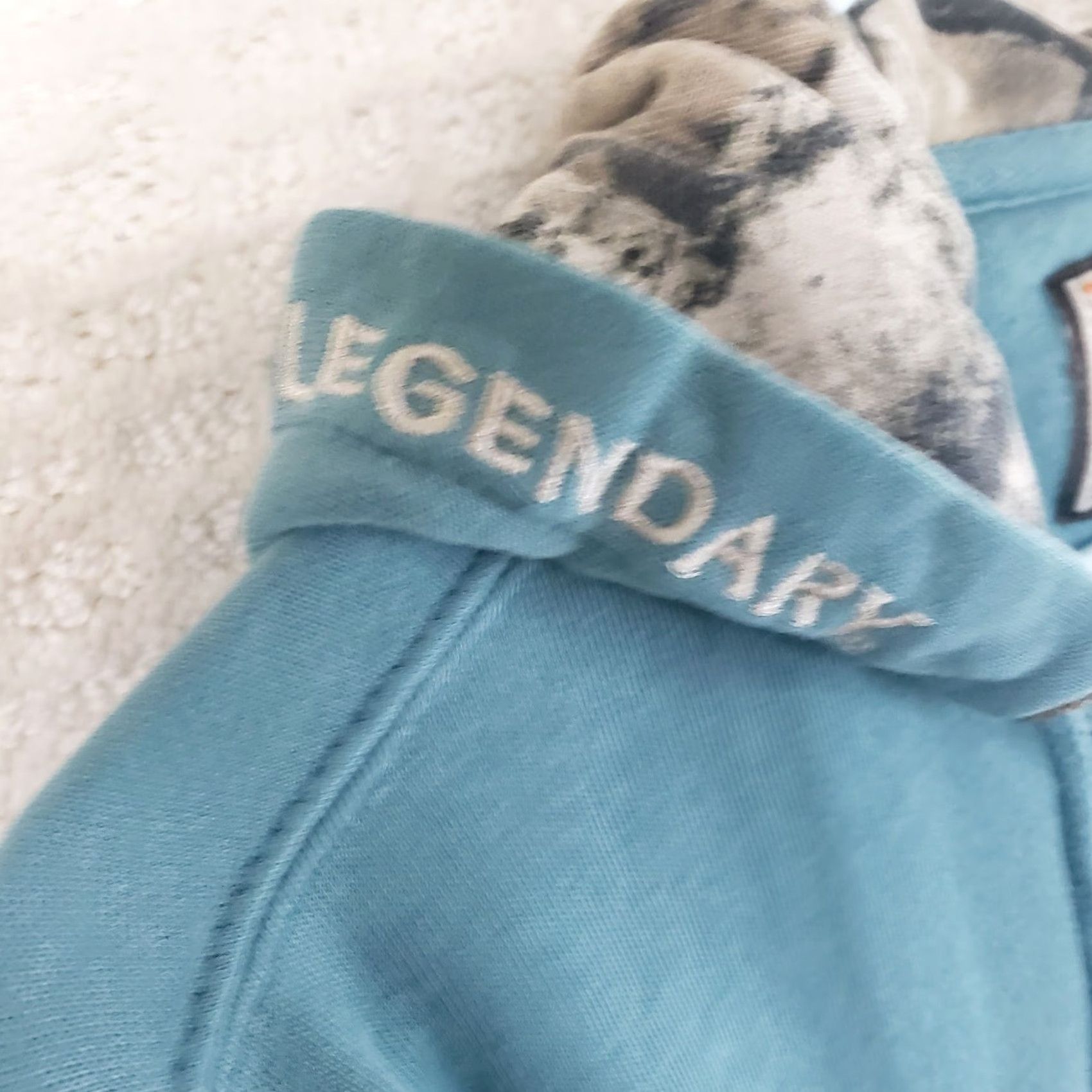 Vintage Legendary Whitetails Hoodie Mens XS Teal Camo Buck Cutout Kangaroo Pockets Nightfree? Size US XS / EU 42 / 0 - 7 Thumbnail