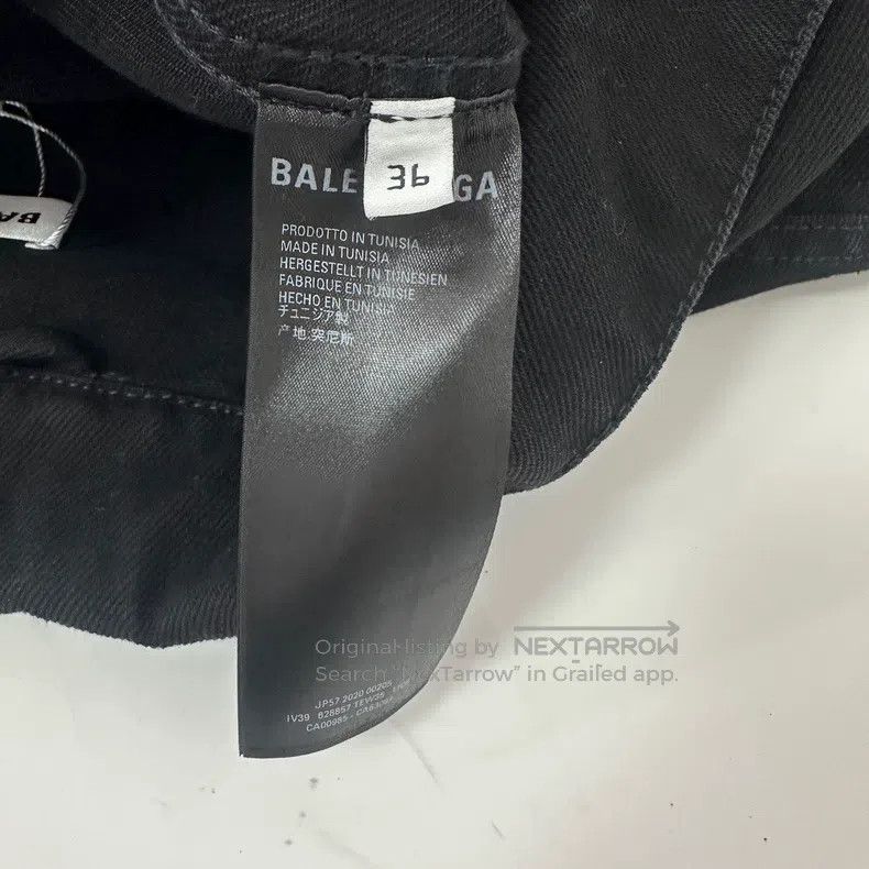 Other Balenciaga Black Crew Collar Denim Jacket Size XS / US 0-2 / IT 36-38 - 6 Thumbnail