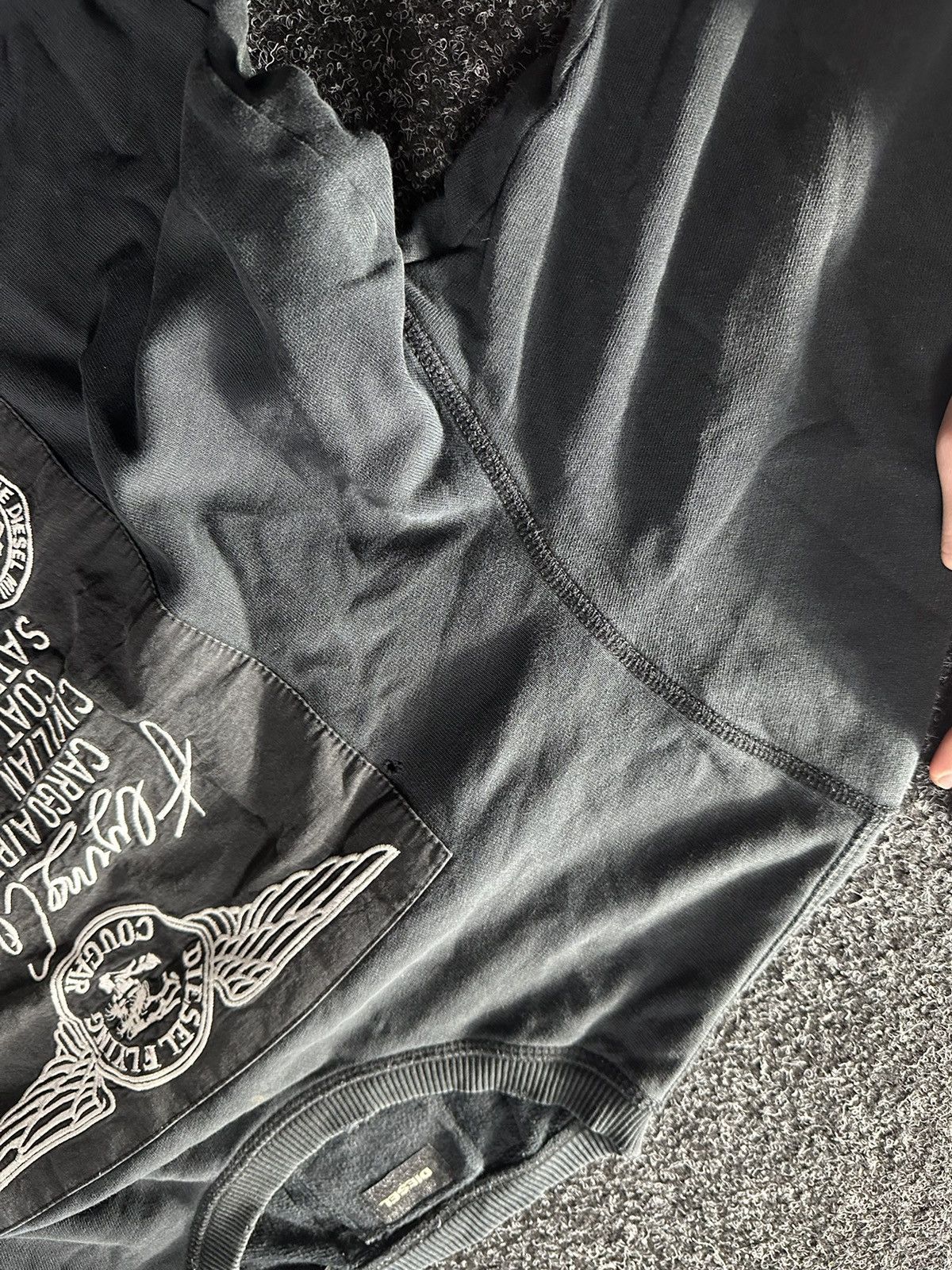 Diesel VNTG 🚨 DIESEL FLYING DISTRESSED SWEATSHIRT BOXY AVANT-GARDE Size US L / EU 52-54 / 3 - 8 Thumbnail
