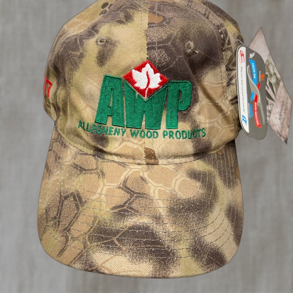 Vintage Allegheny Wood Products Hat Cap Kriptek Camo Strap Back Dad Hunting AWP Size ONE SIZE - 1 Thumbnail