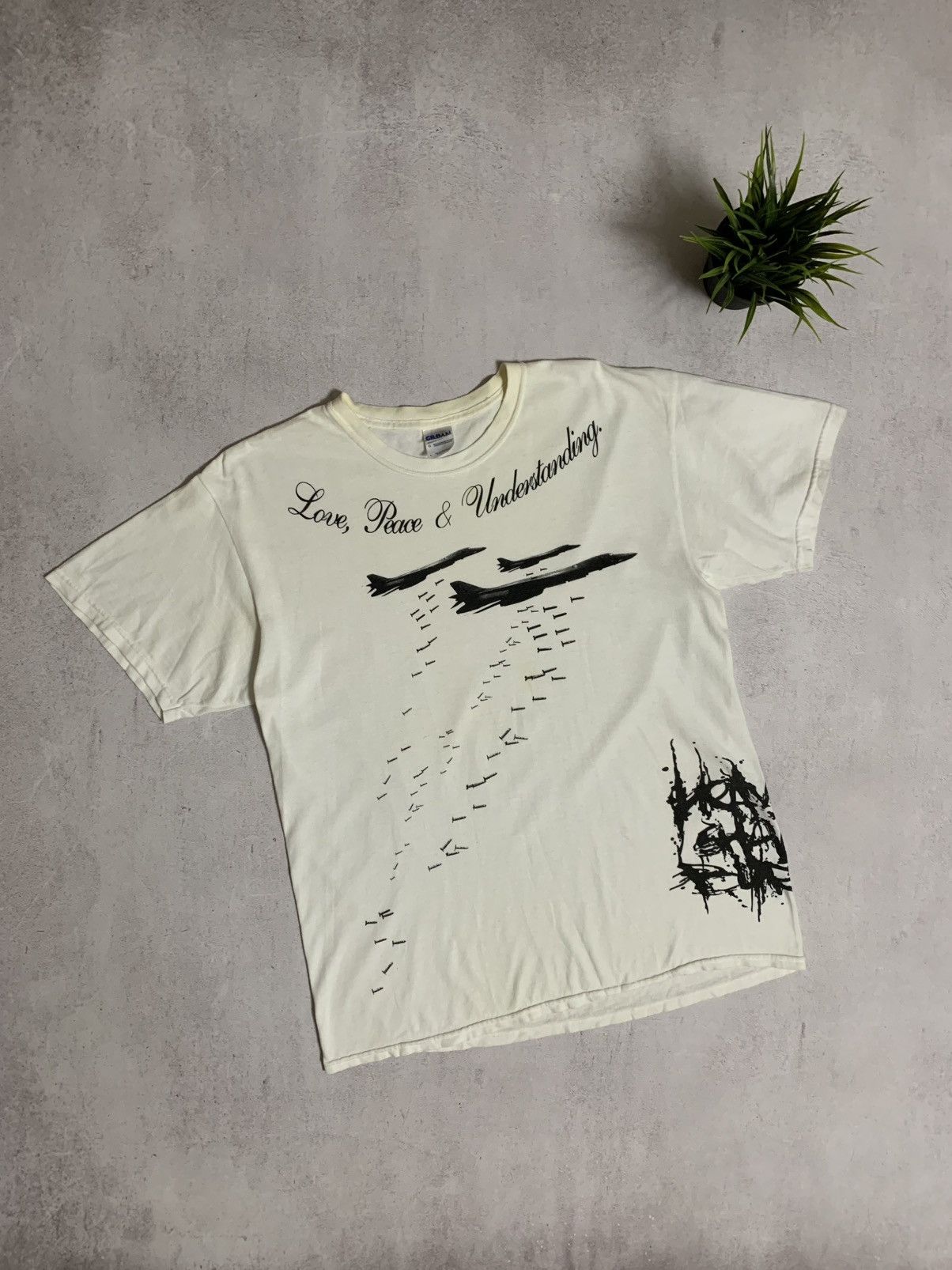Vintage Vintage Love Piece & Understanding T Shirt Tee Baggy Rap Y2K Size US L / EU 52-54 / 3 - 1 Thumbnail