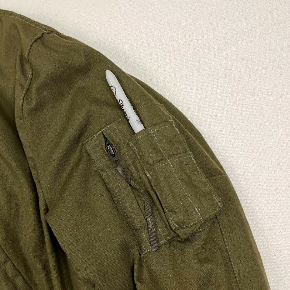 Vintage VTG Isratex Jacket Men Large Green Army Flight Aramid 1991 Size US L / EU 52-54 / 3 - 3 Thumbnail