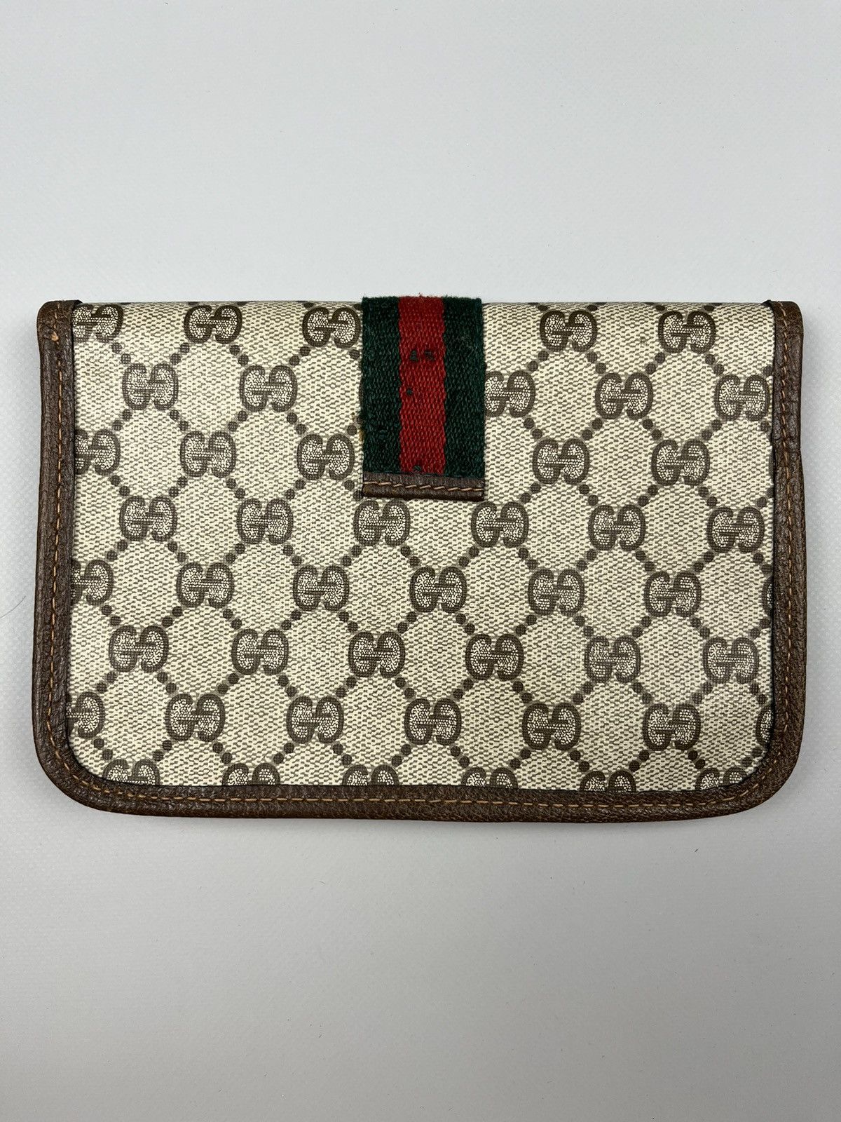 Gucci Vintage GUCCI Monogram Leather Clutch Wallet Bag Size ONE SIZE - 2 Thumbnail