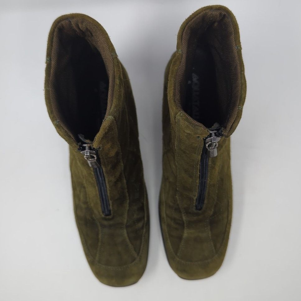 Aquatalia Aquatalia Suede Olive Green Ankle Boots Womens Size 6 Size US 6 / IT 36 - 4 Thumbnail