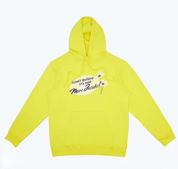 image of Marc Jacobs “I Can’T Believe It’S Not Butter!” Hoodie in Yellow, Men's (Size Medium)