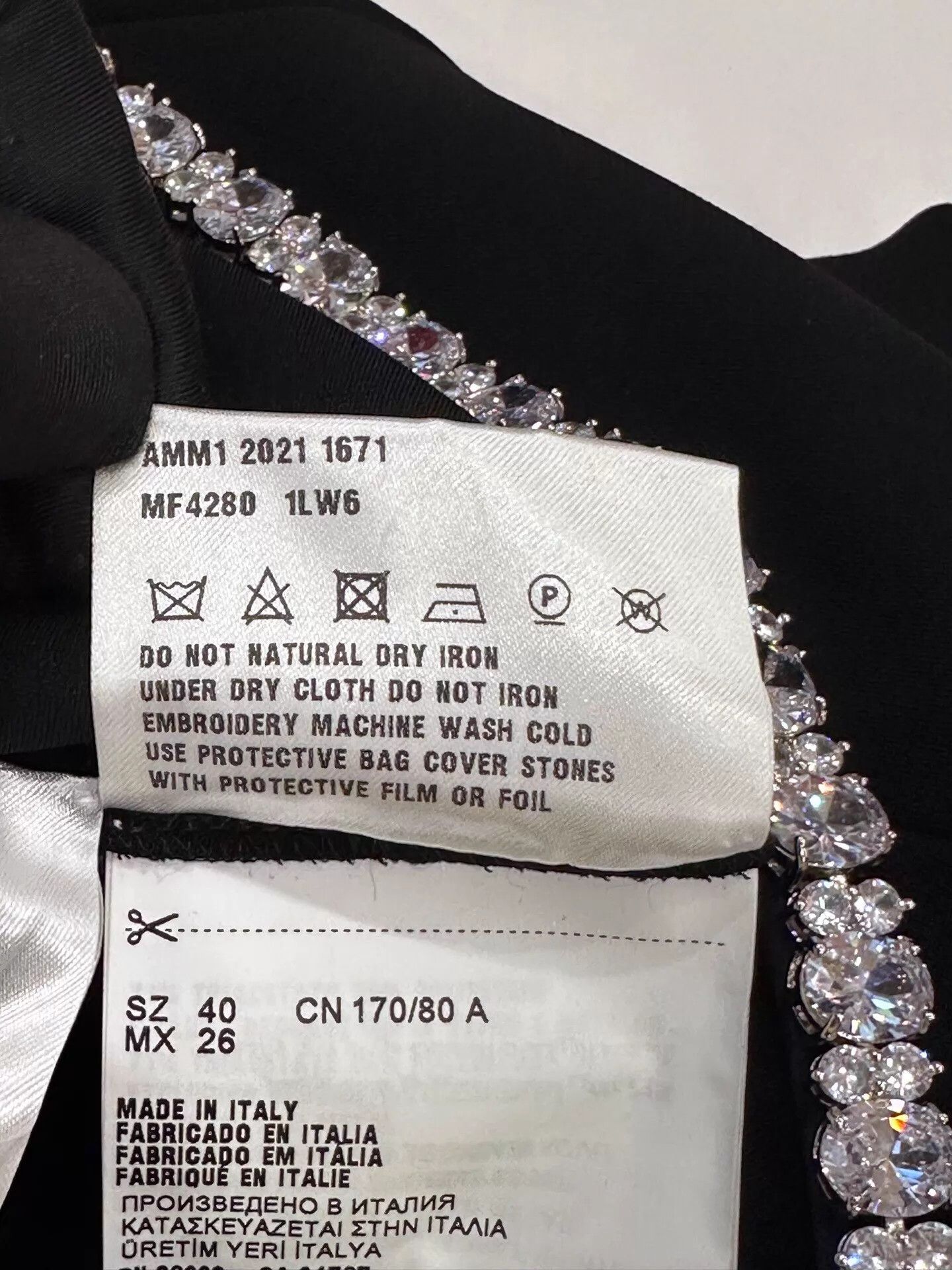 Miu Miu MIU MIU Gatsby Back Cross Crystal Black Dress 40 New Size S / US 4 / IT 40 - 7 Thumbnail