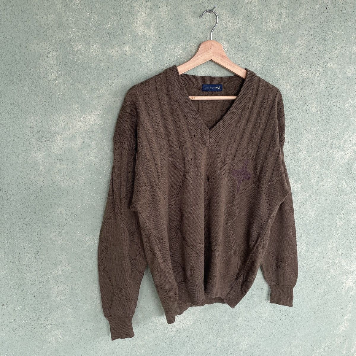 Aran Isles Knitwear Vintage Japanese Brand THRASHED Knitwear Sweater Jumper Size US M / EU 48-50 / 2 - 2 Thumbnail