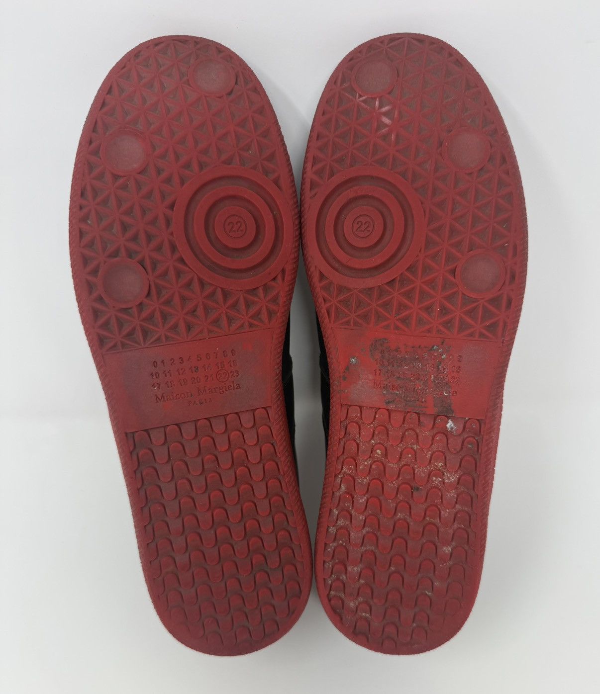 Maison Margiela Maison Margiela Replica GAT Leather Sneaker Black Red Size US 10 / EU 43 - 6 Thumbnail