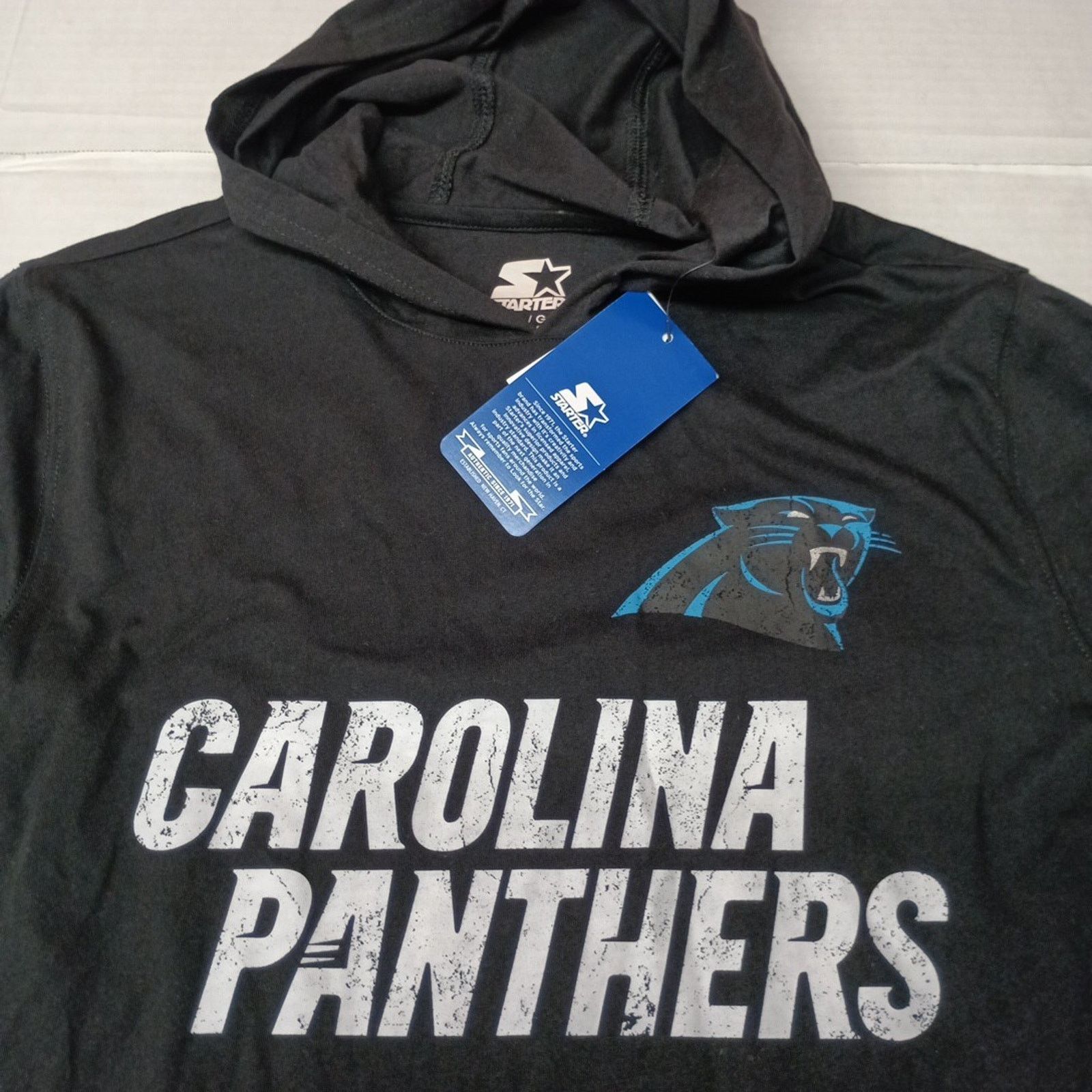 Starter Starter Carolina Panthers Hoodie Spell Out Mens Size L Black Size US L / EU 52-54 / 3 - 3 Thumbnail